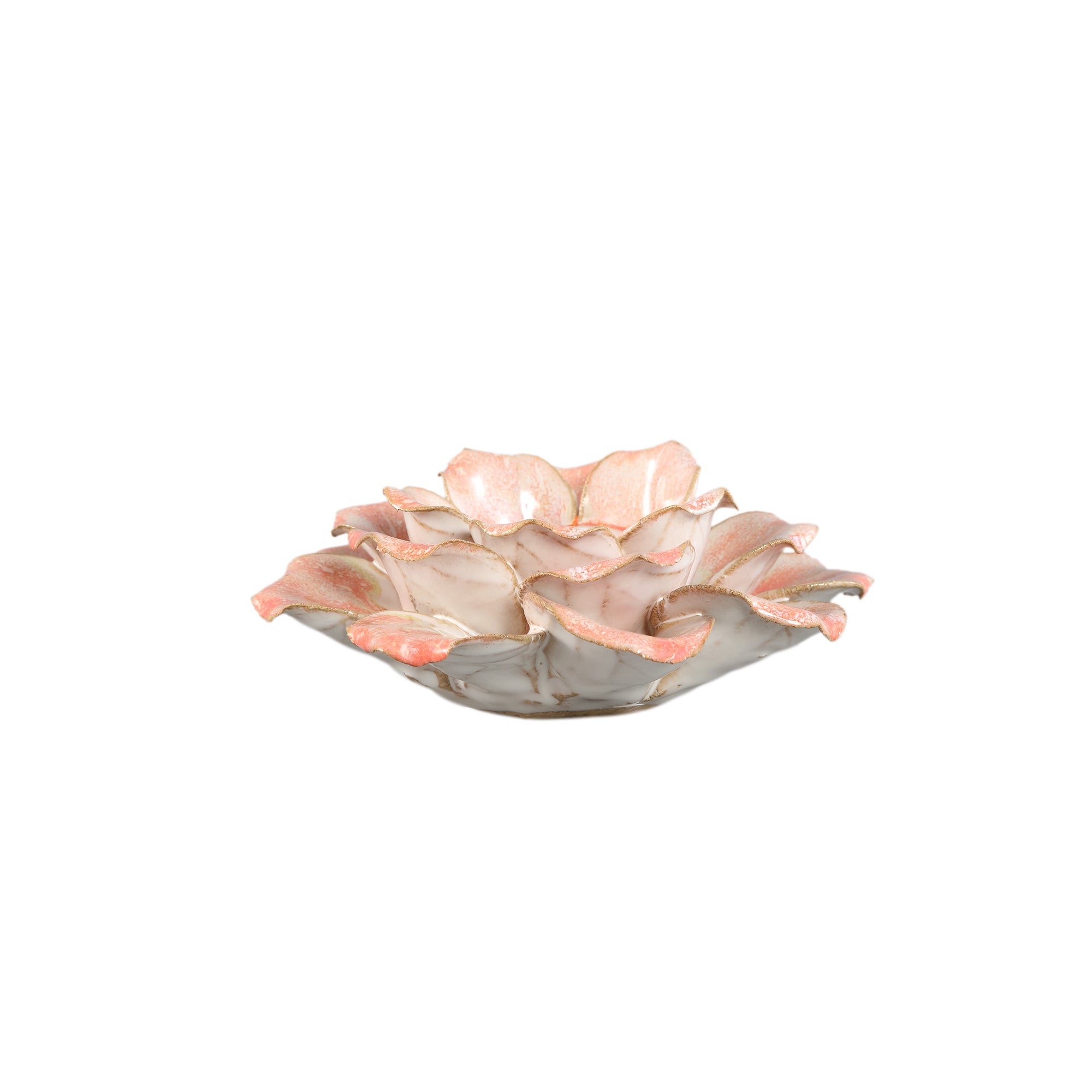 Cleorae Photophores en céramique — Flower Shape Tealight - Orange