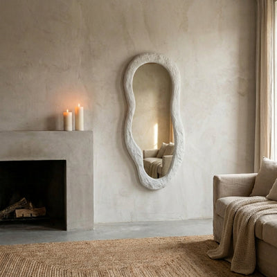 Miroir Khowan — Blanc Mgo Roche Pierre