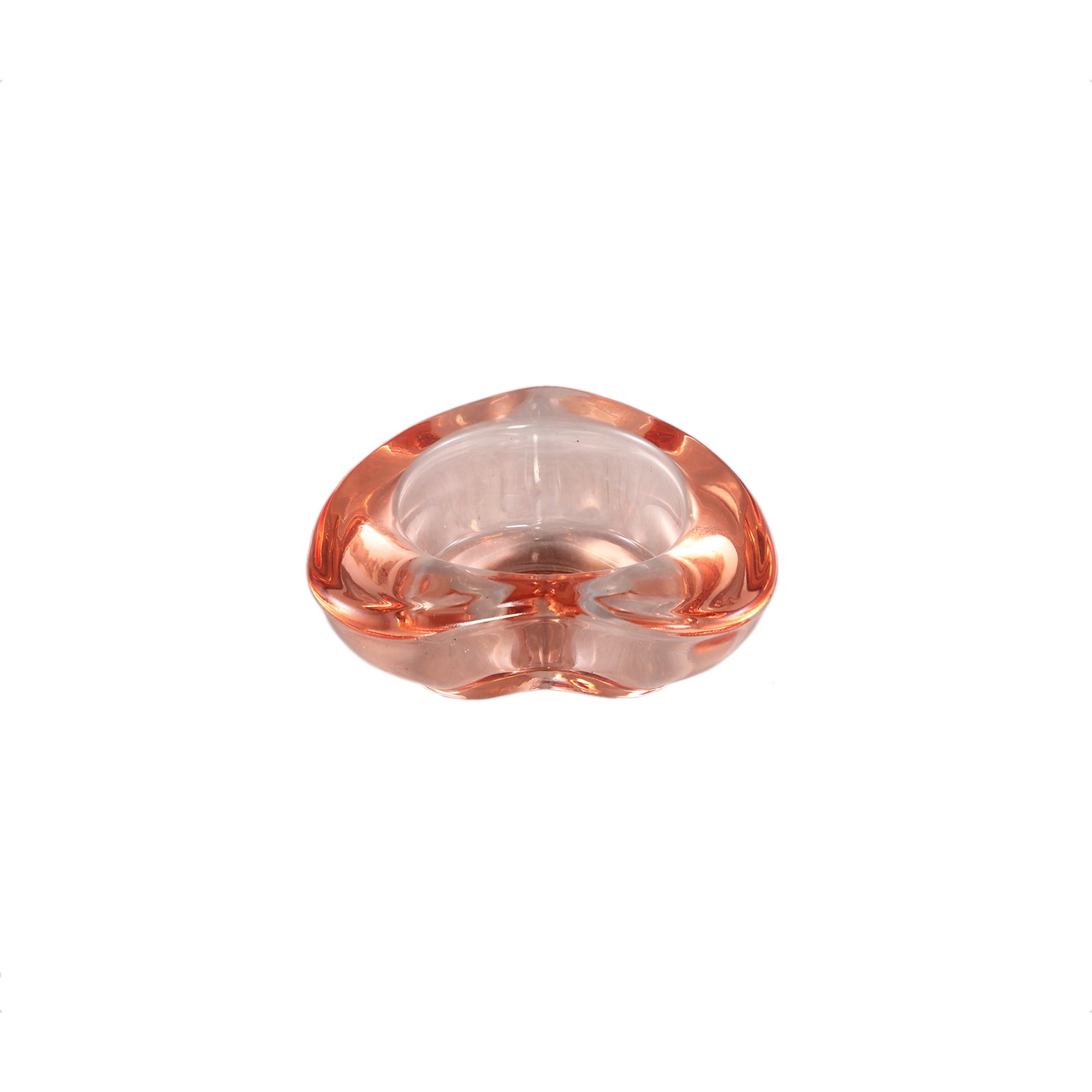 Hearly Photophores en verre — Sprayed Heart Shape Tealight - Orange