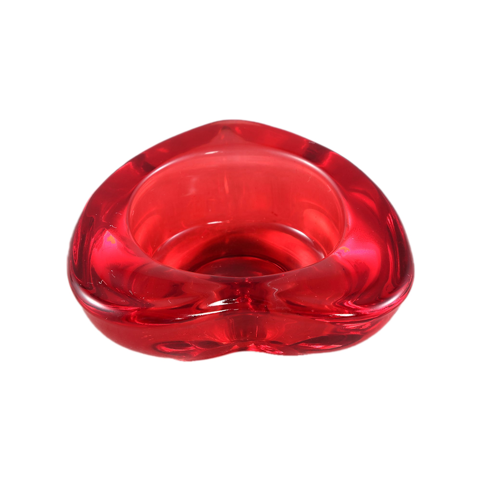 Hearly Photophores en verre — Sprayed Heart Shaped Tealight - Rouge