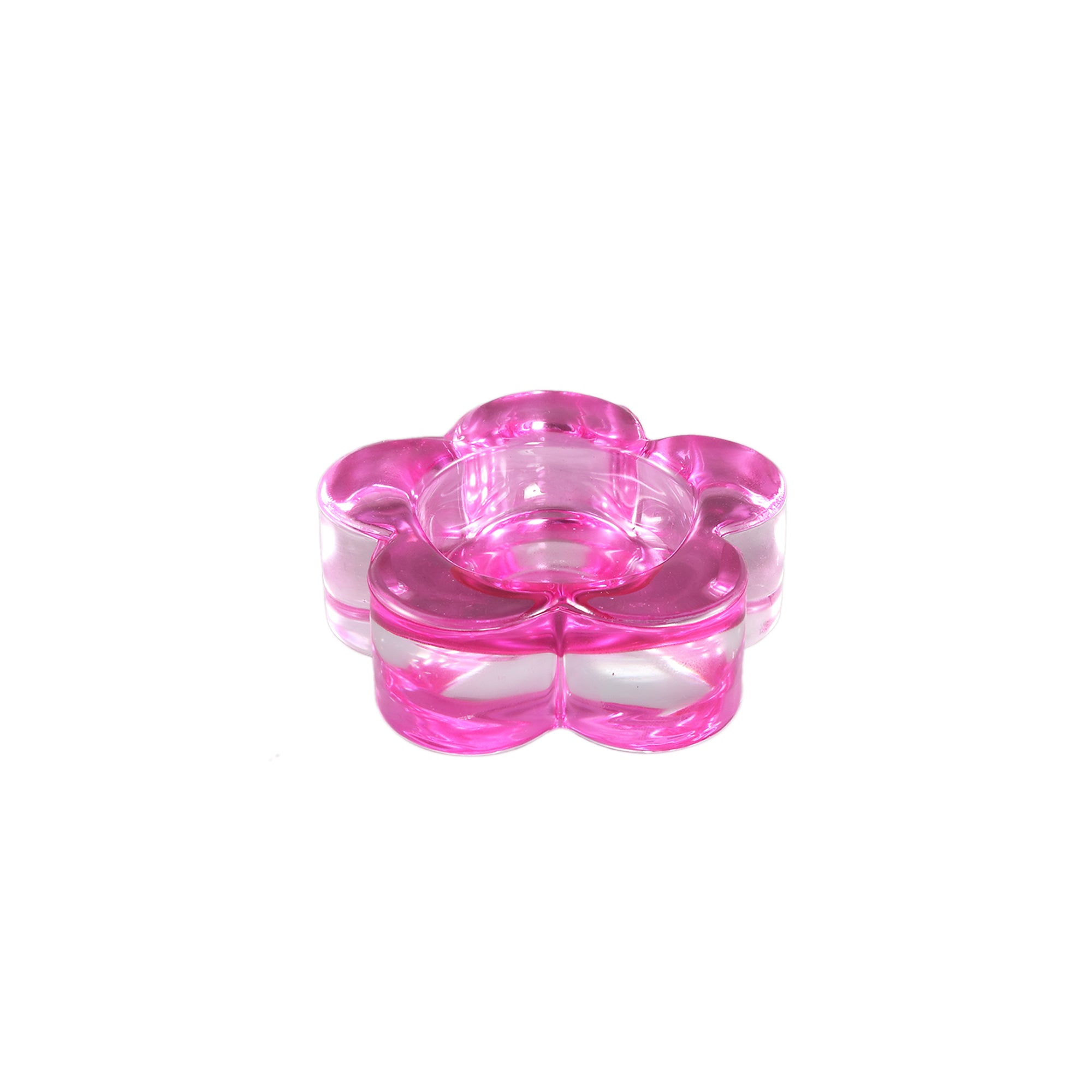 Bloomy Photophores en verre — Sprayed Thick Flower Tealight - Rose