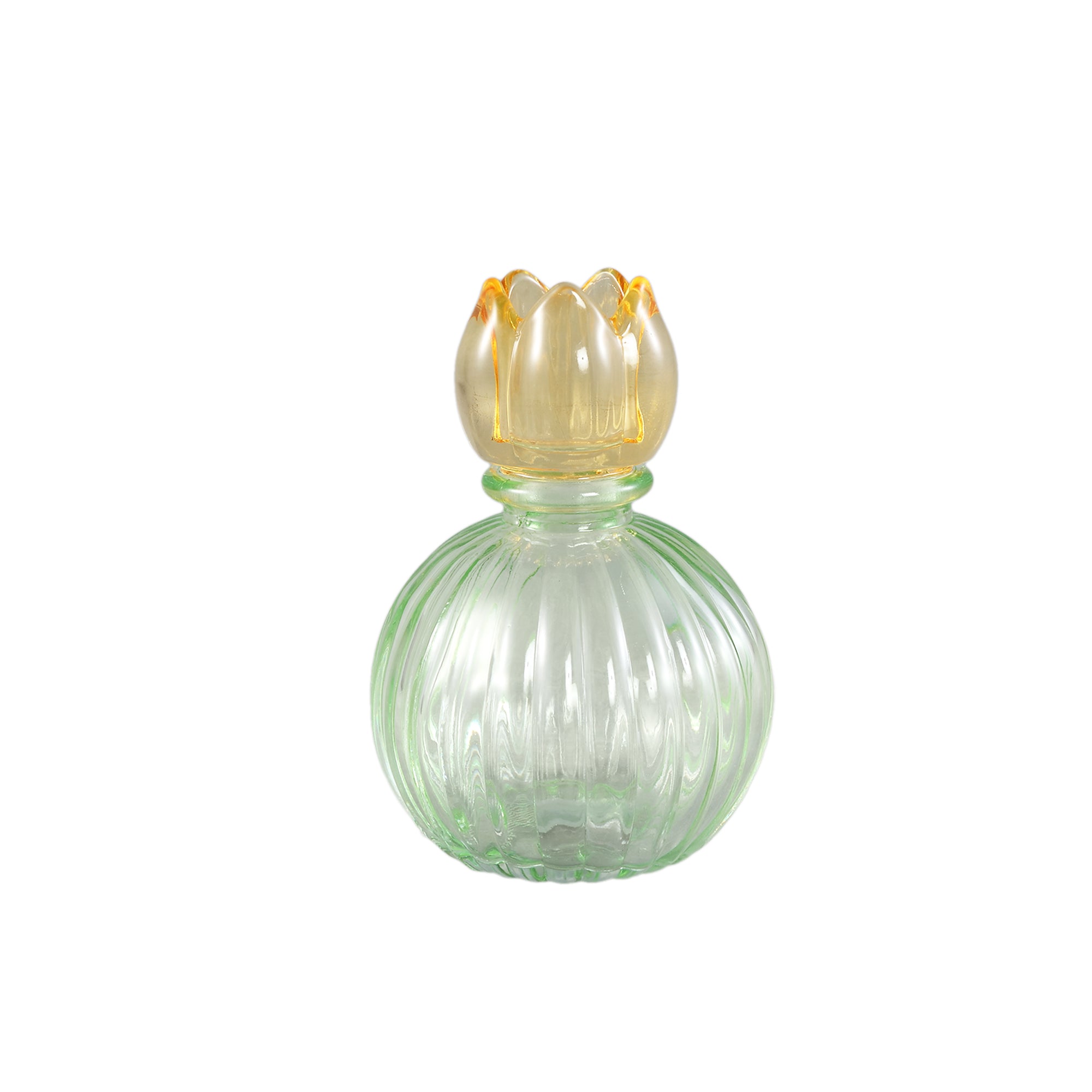 Patsye Chandeliers en verre — Tulip Bottle Candle Holder - Jaune