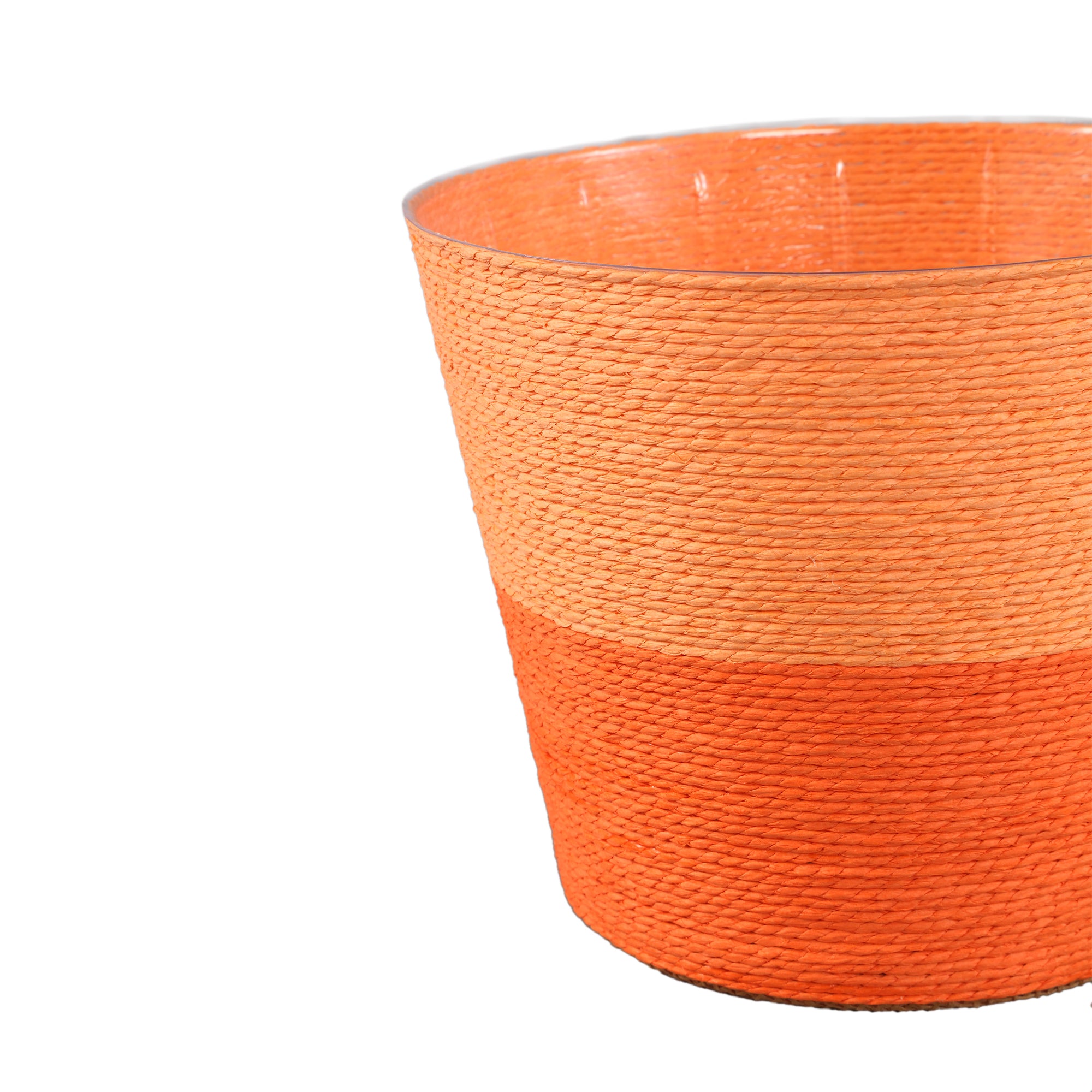 Dimitris Orange paper basket pot two color tone XL
