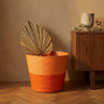 Dimitris Orange paper basket pot two color tone XL