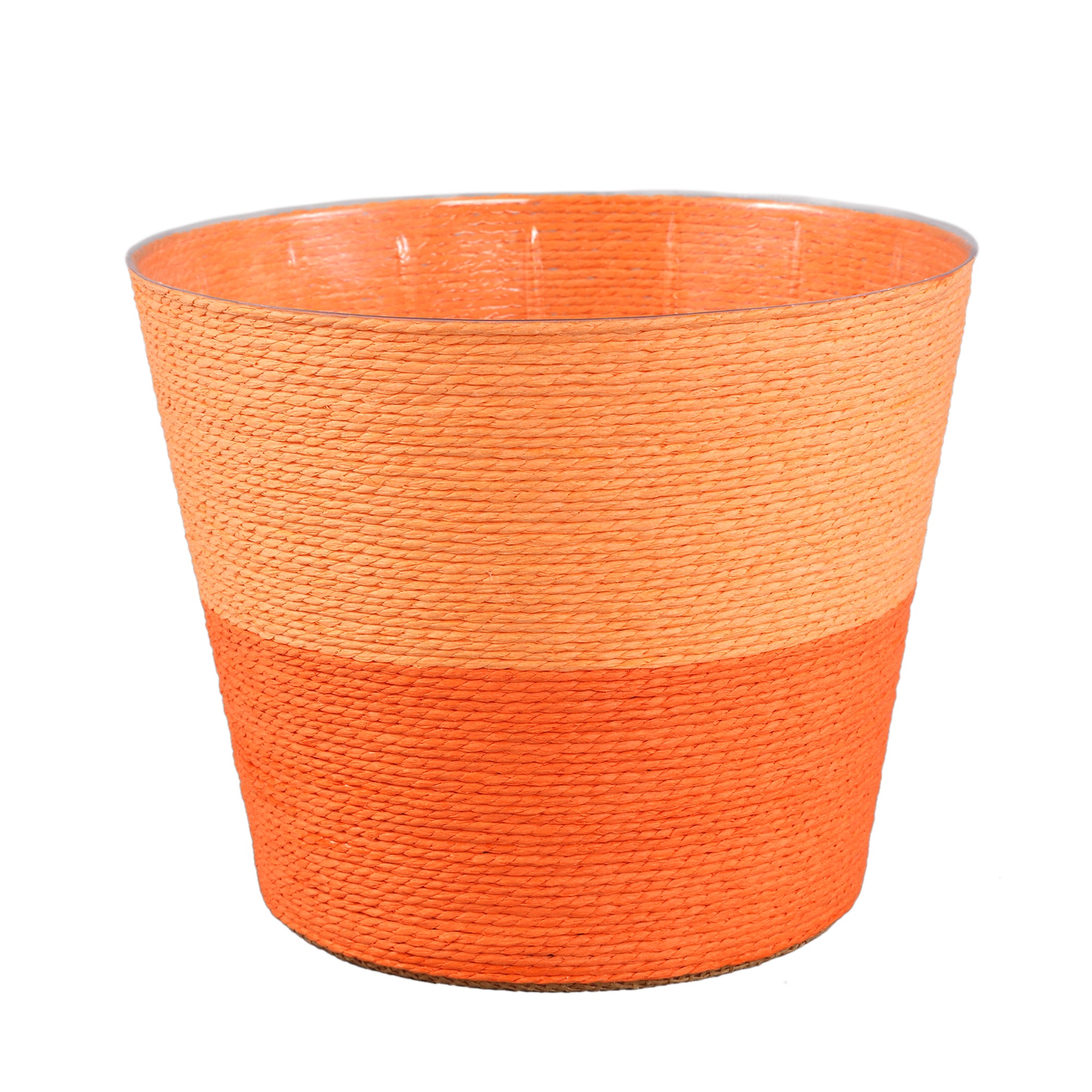 Dimitris Orange paper basket pot two color tone XL