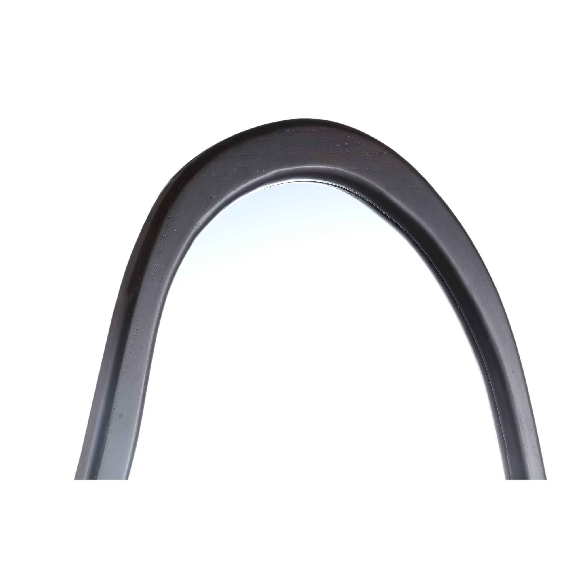 Barragh Brown solid wood organic mirror oval