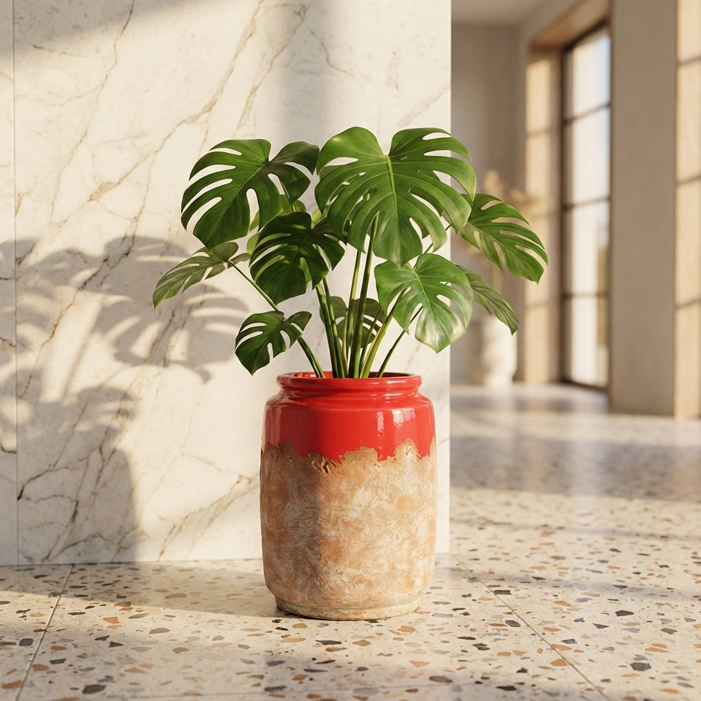 Breffni Pot en céramique - Rouge