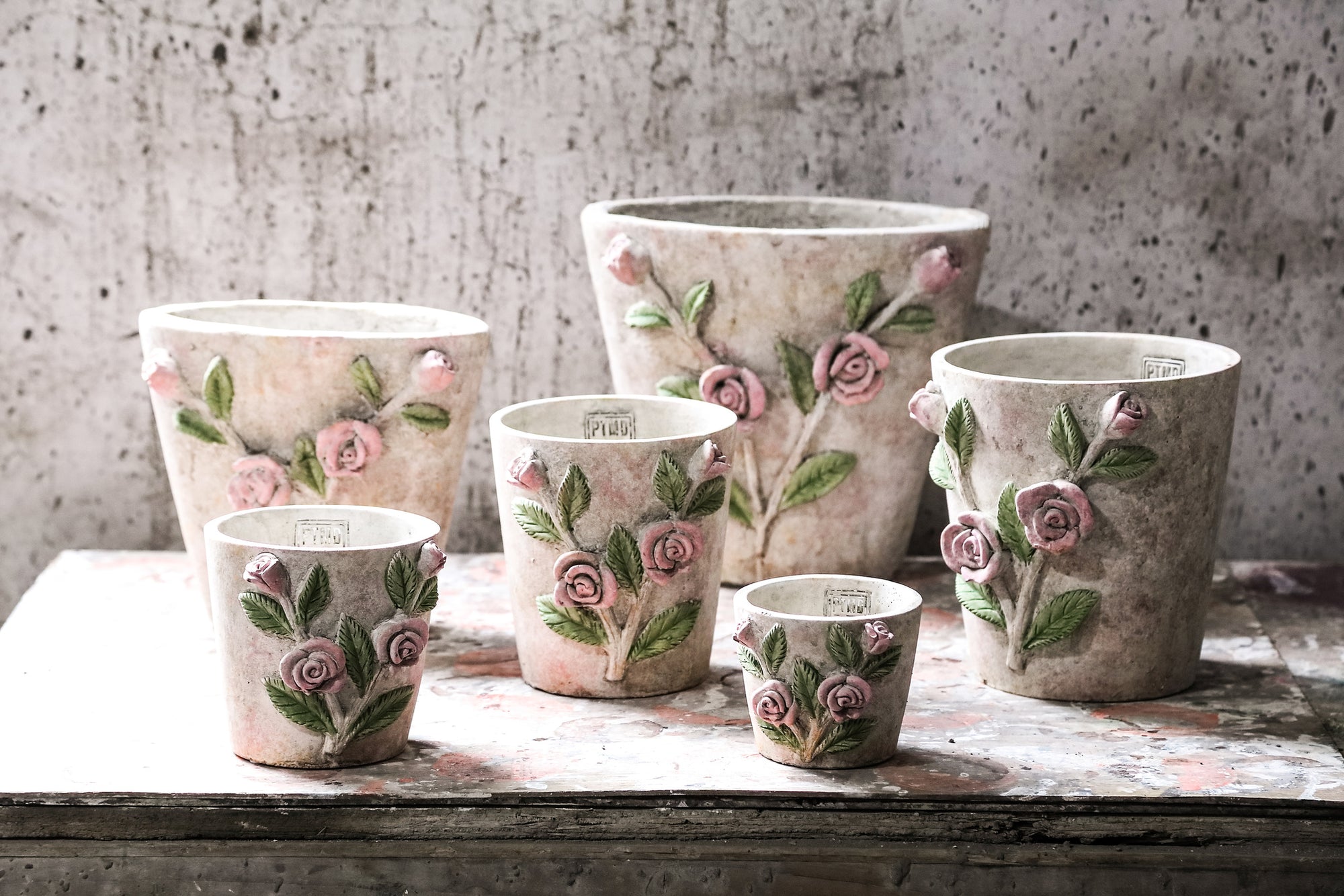 Annastasia Pot en ciment - Cream