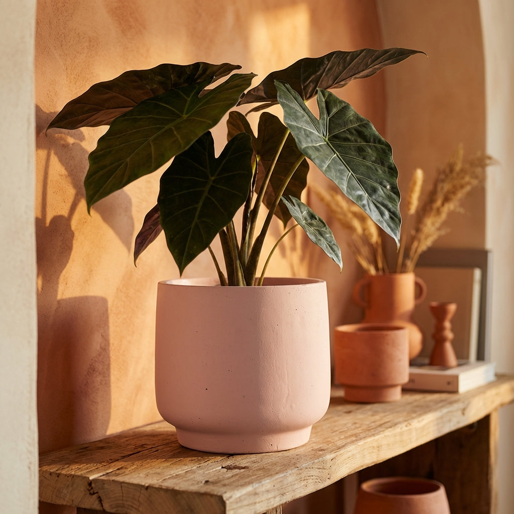 Aline Pot en ciment - Rose