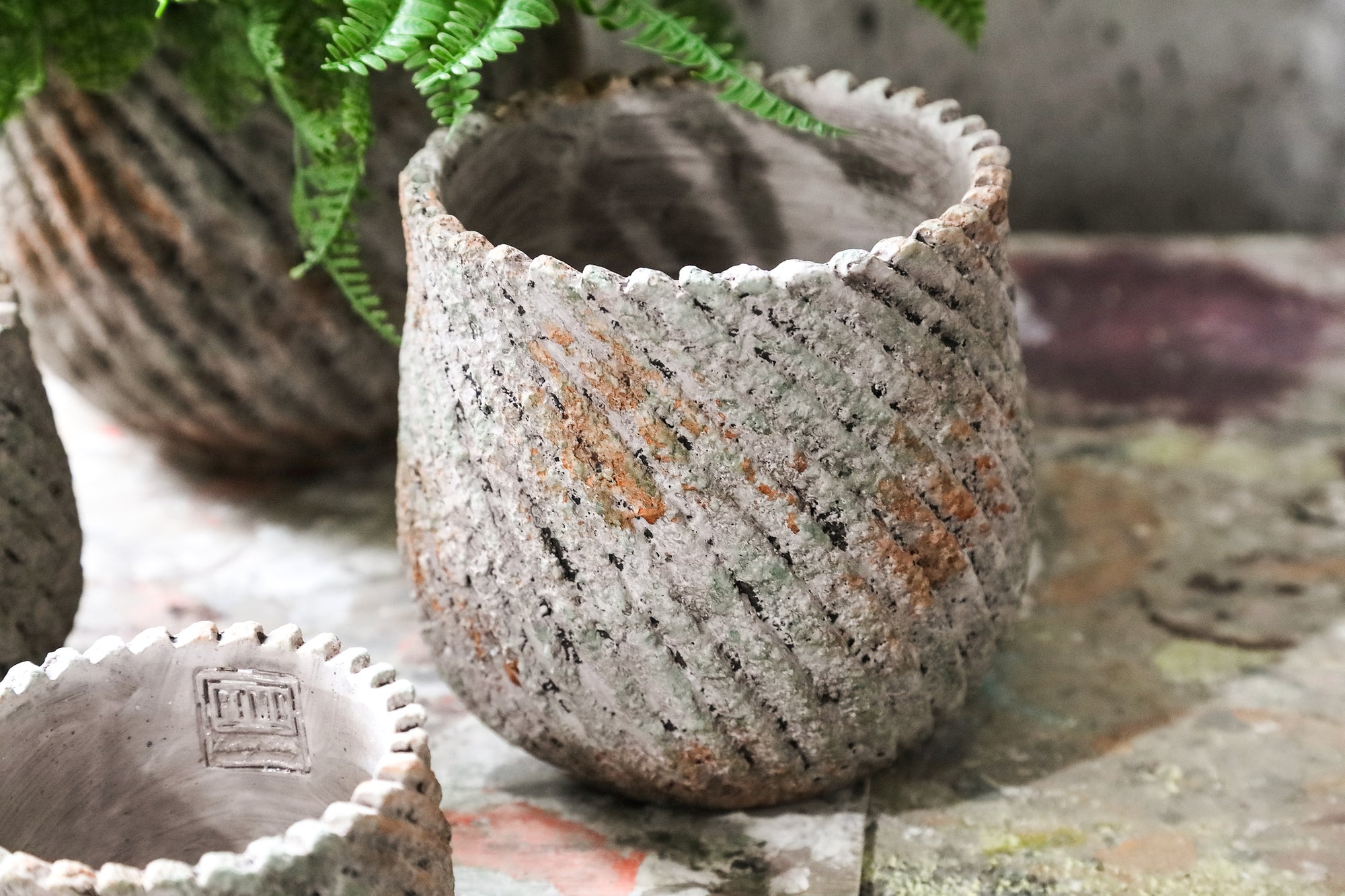 Muskaan Pot en ciment - Grey