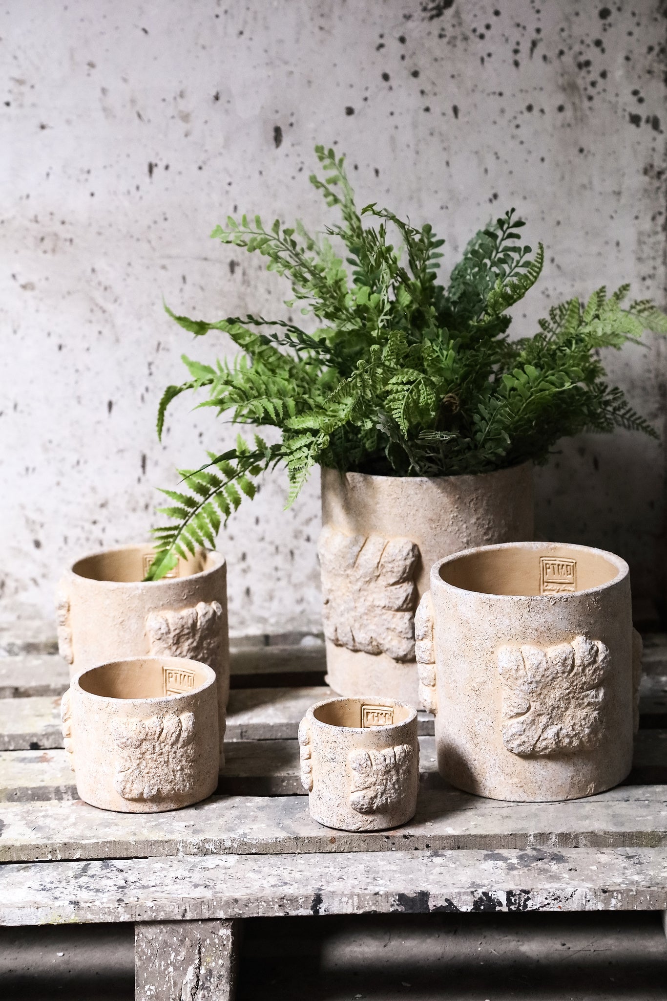 Kendall Pot en ciment - Cream