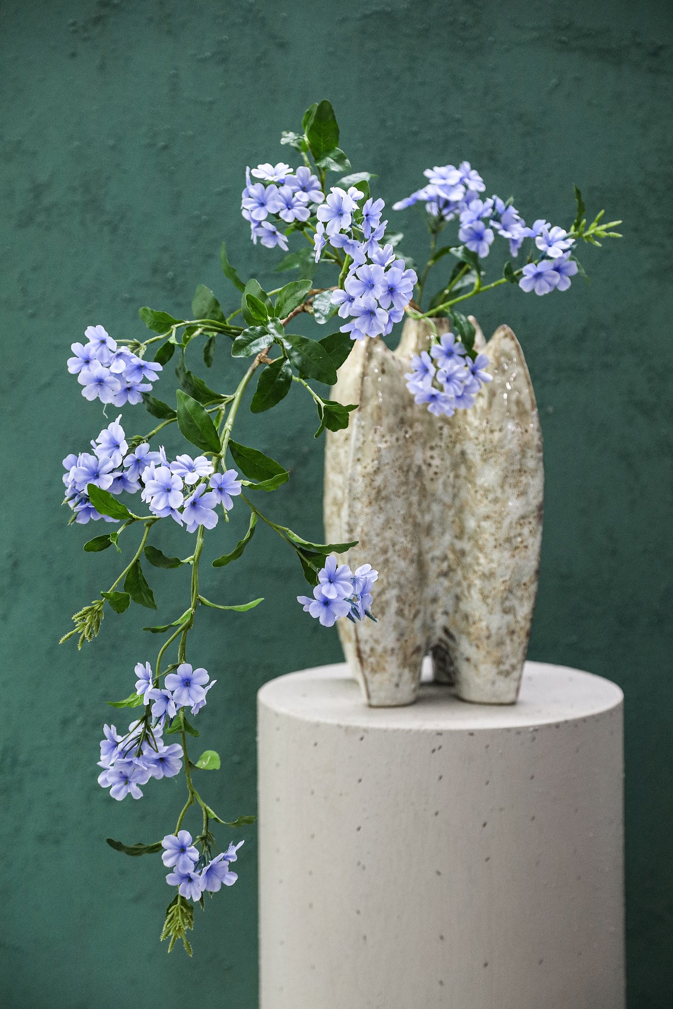 Garden Flower Blue plumbago twig with leaves Bleu — Fleur artificielle — vue 3 | Häus