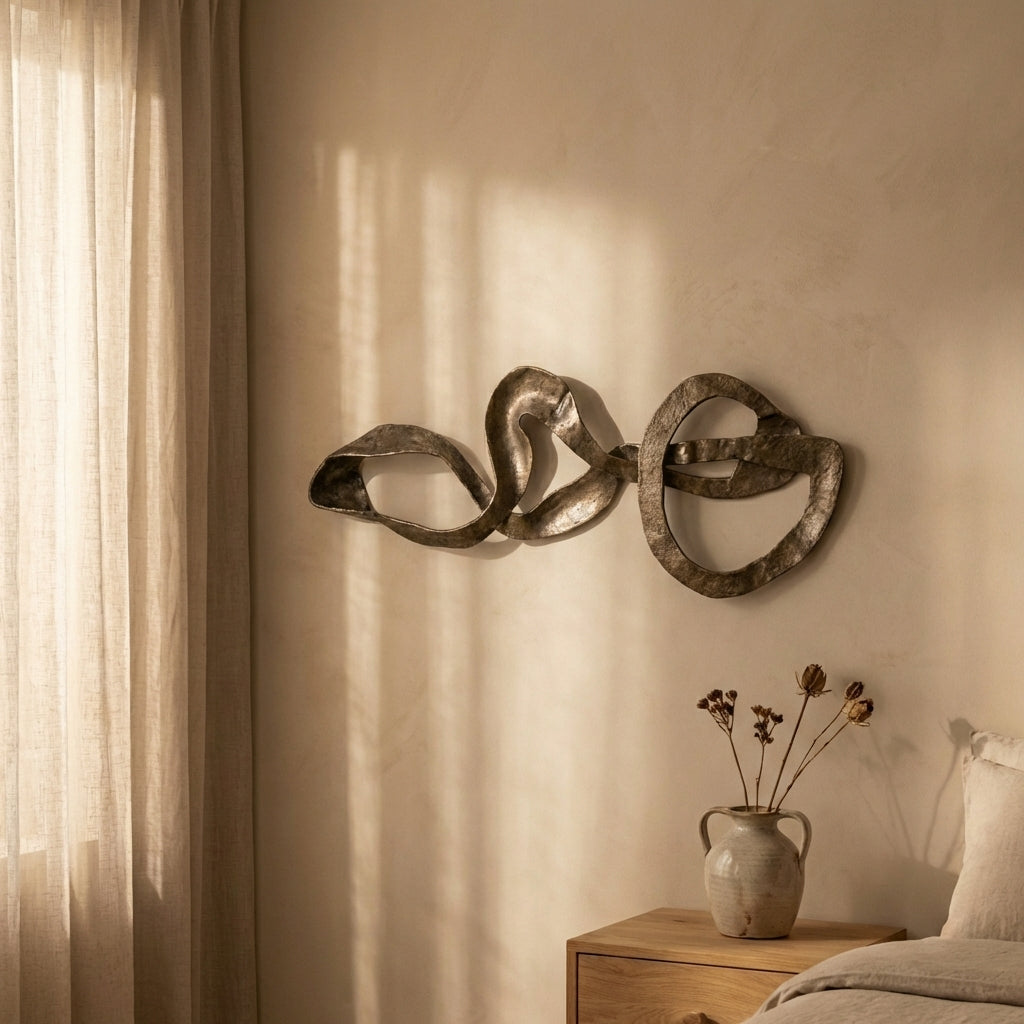 Neven Gold casted alu metal swirl wall panel L