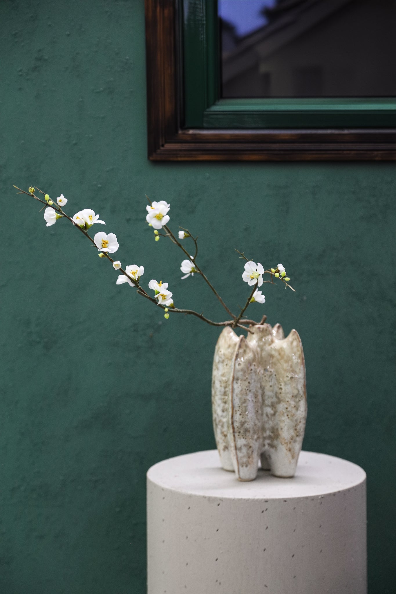 Blossom Flower White cherry blossom simple twig Blanc — Fleur artificielle — vue 2 | Häus