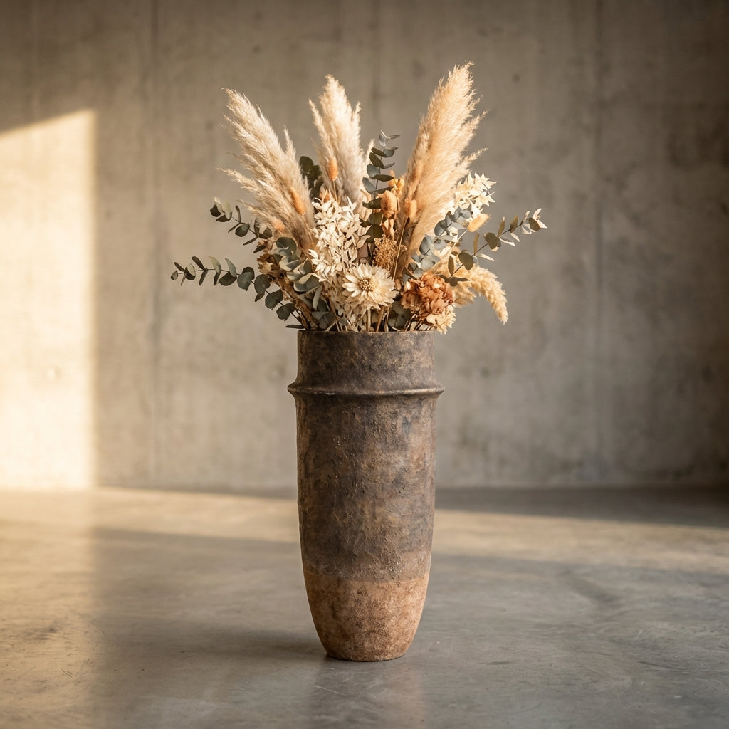 Christenee Pot en ciment - XL (26x26x55 cm)