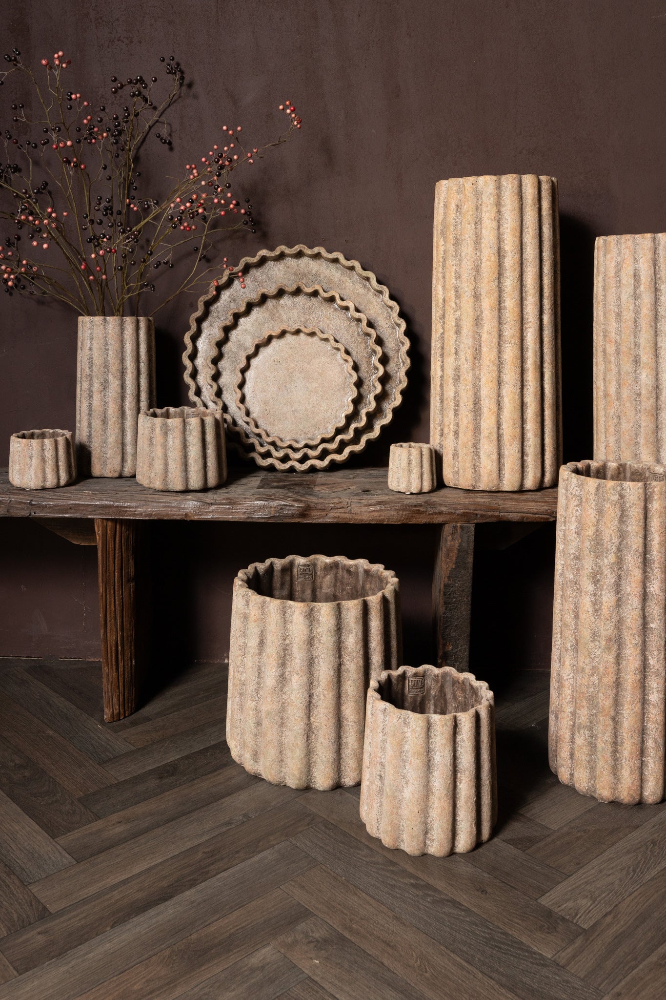Jaydean Pot en ciment - Grey