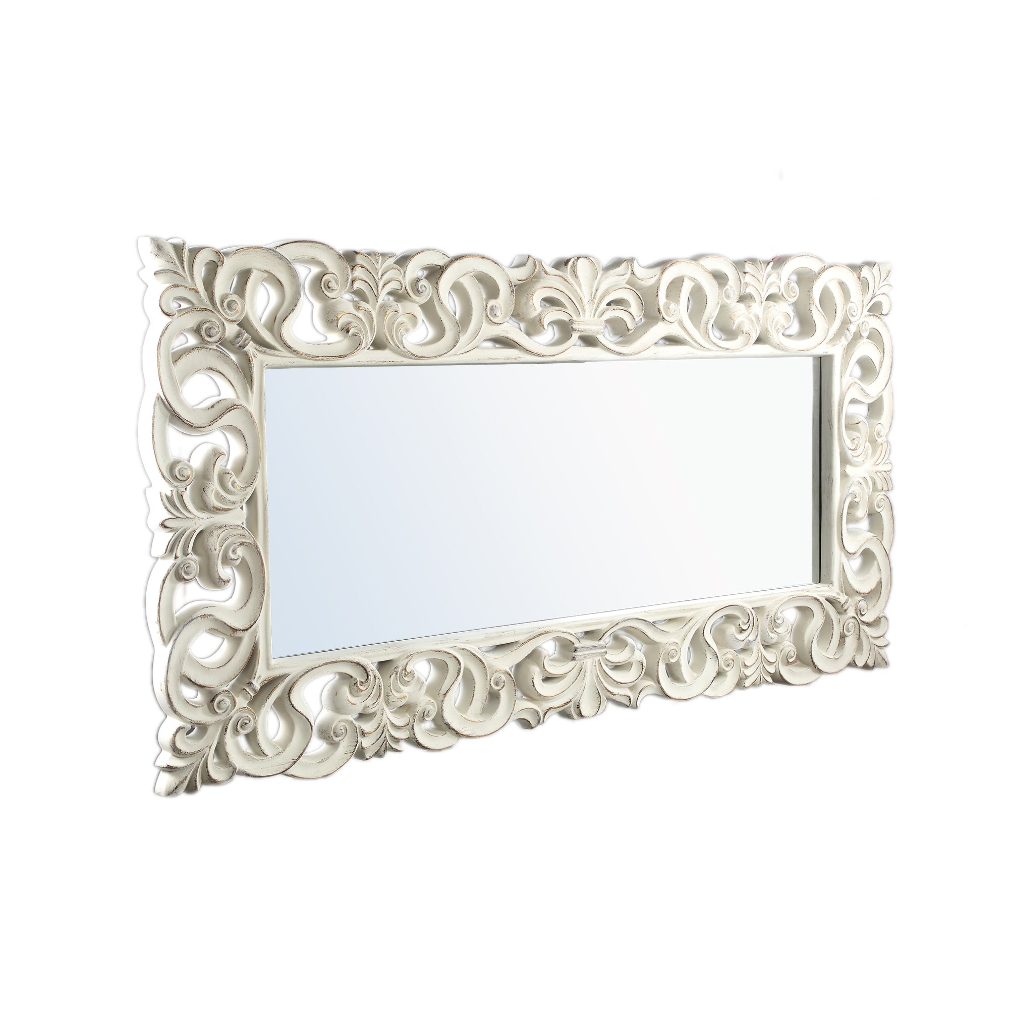 Morrigan White poly classical mirror rectangle