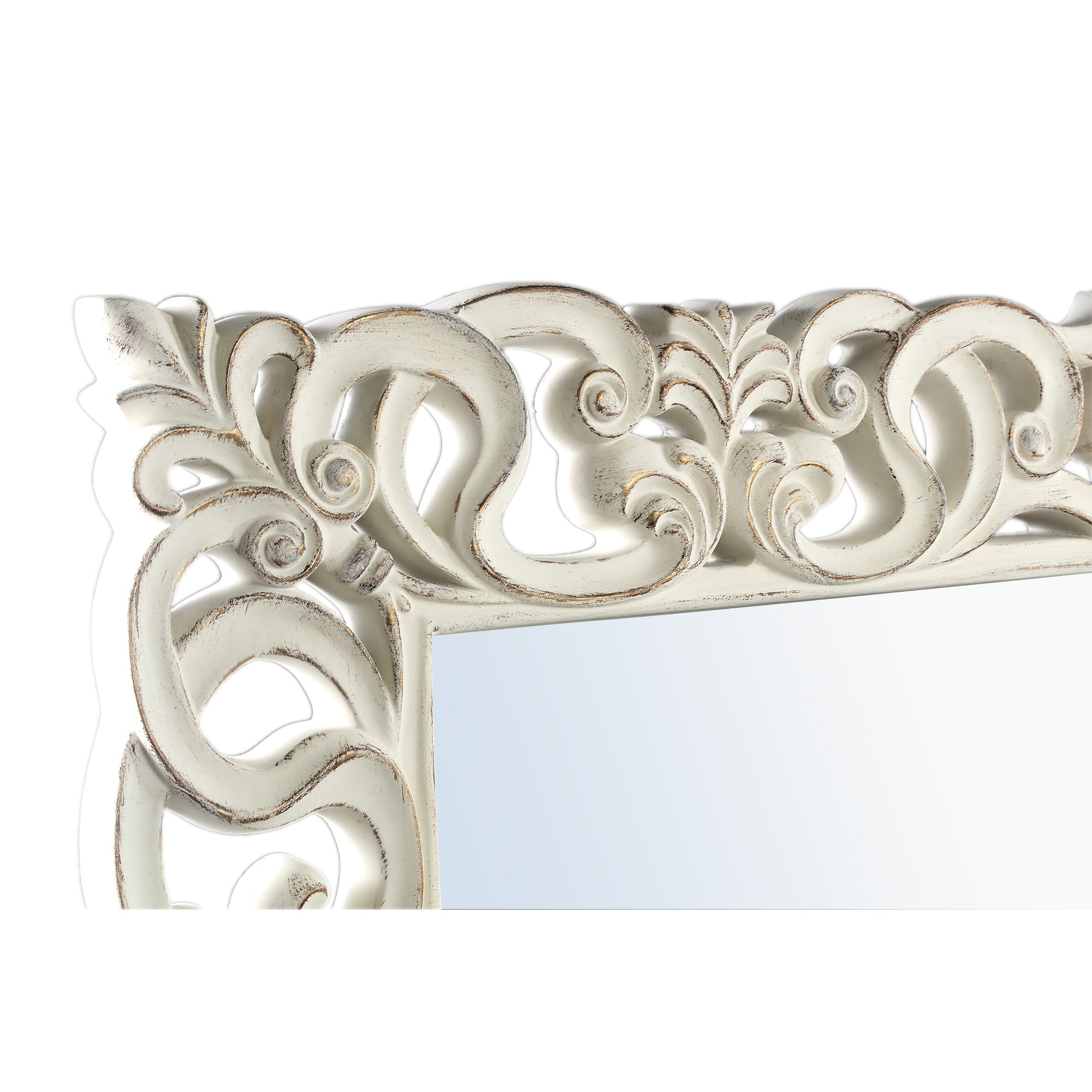 Morrigan White poly classical mirror rectangle