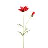 Poppy Flower Red spray with leaves Rouge — Fleur artificielle — Fleur artificielle design premium | Häus