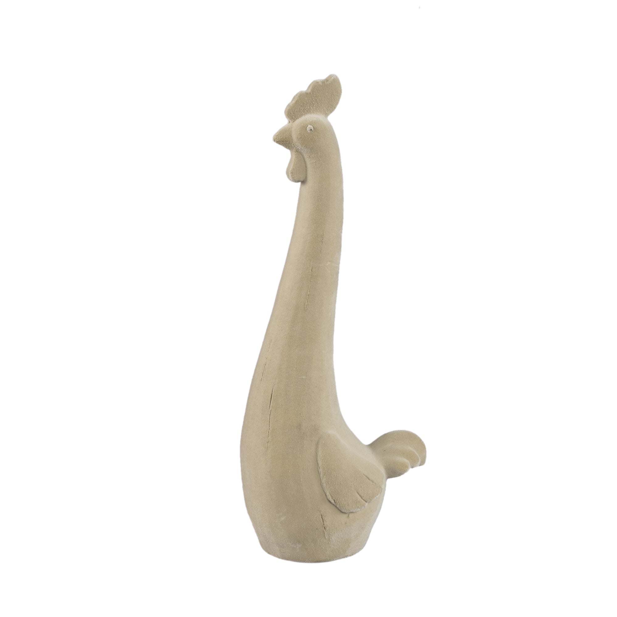 Smita Cream poly rooster shaped statue