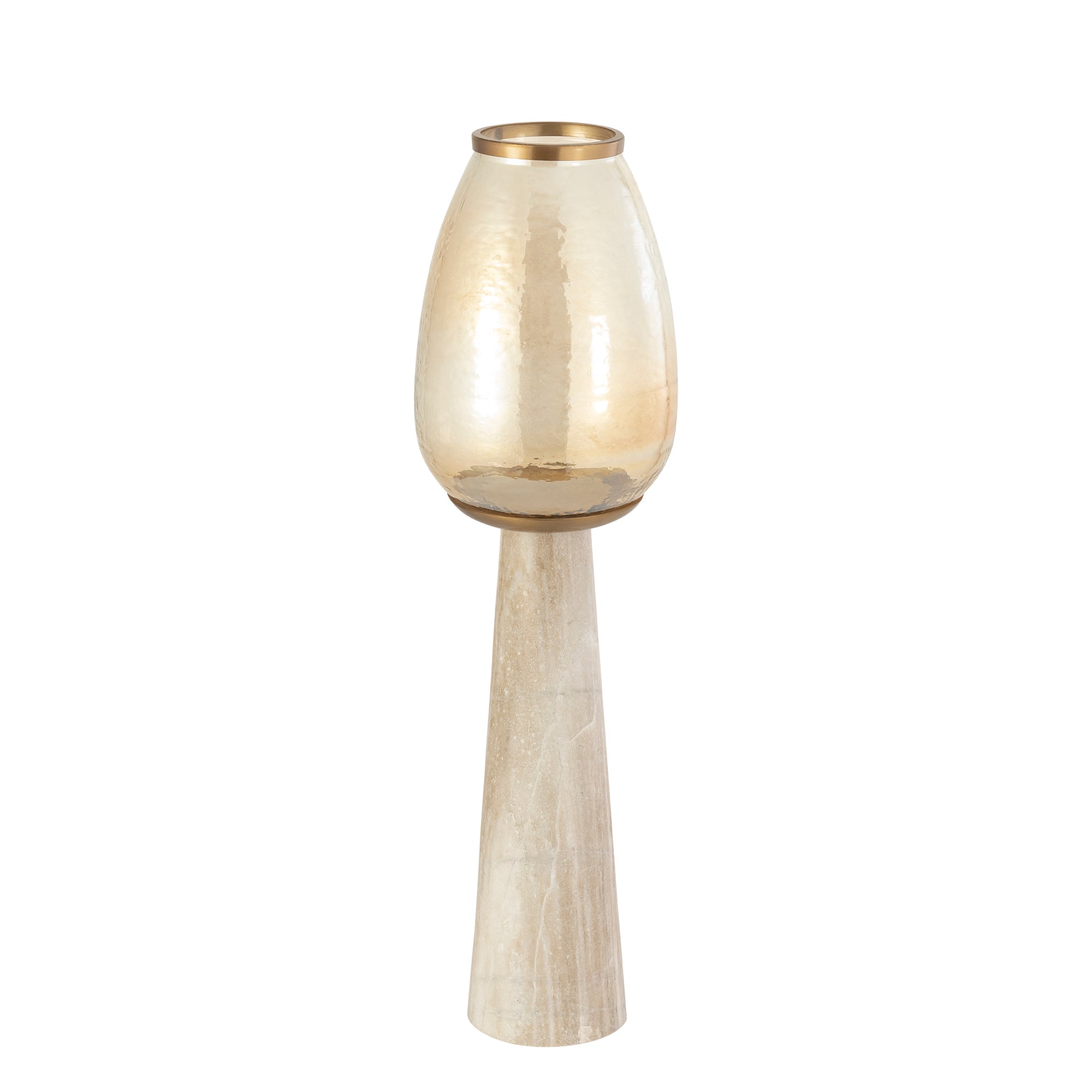 Berdand Bougeoirs en verre - Blanc