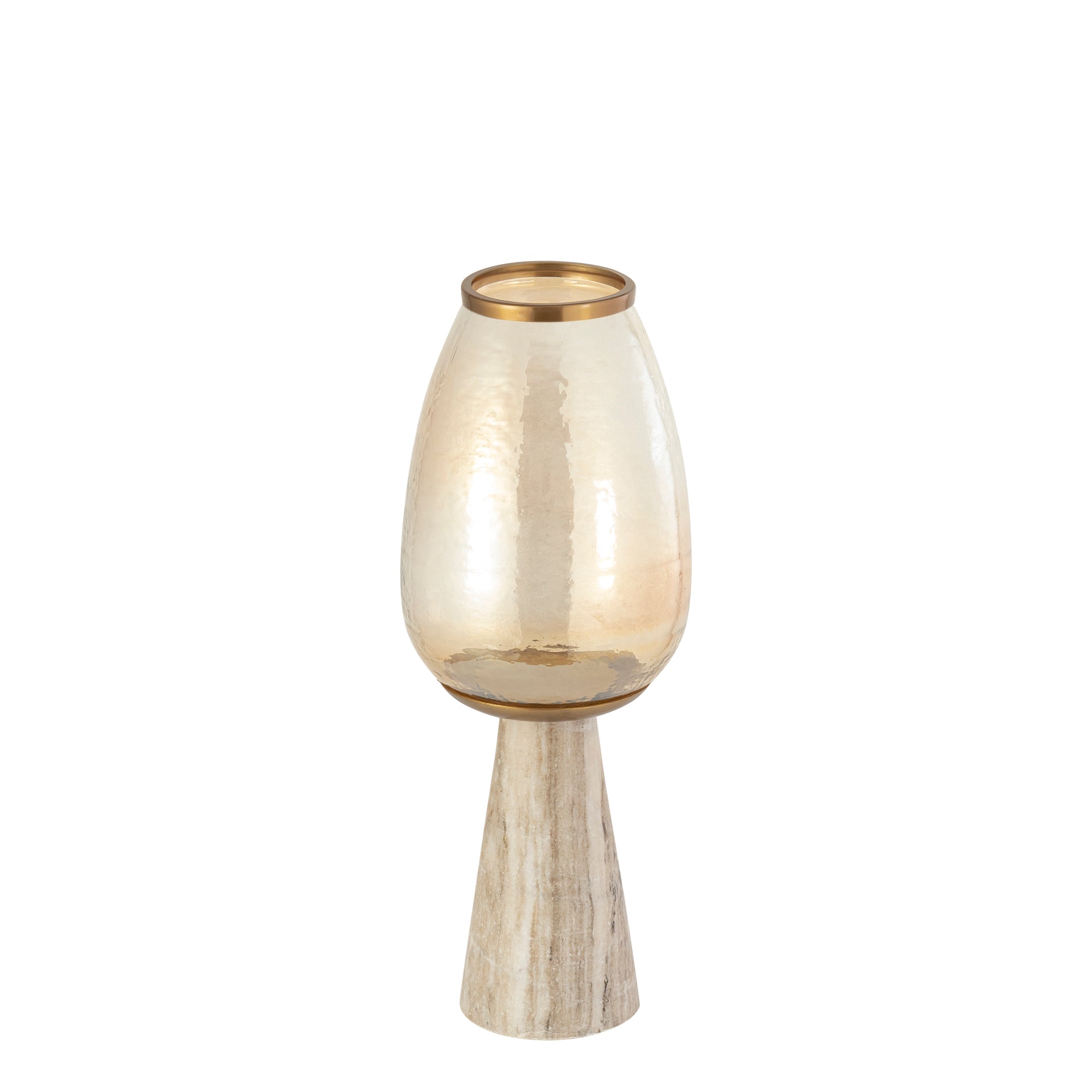 Berdand Bougeoirs en verre - Blanc