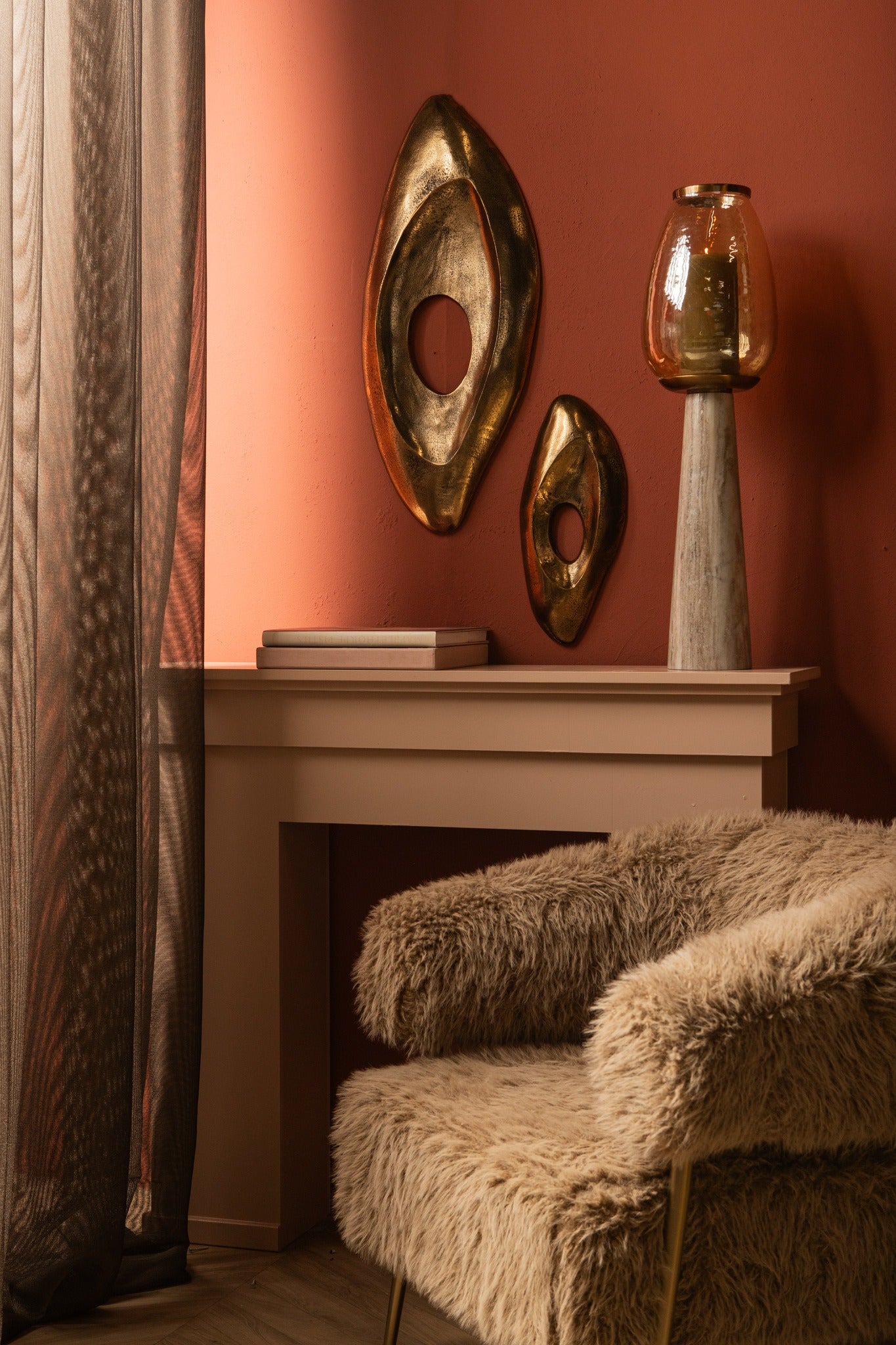 Kellaine Brass casted alu wall panel small