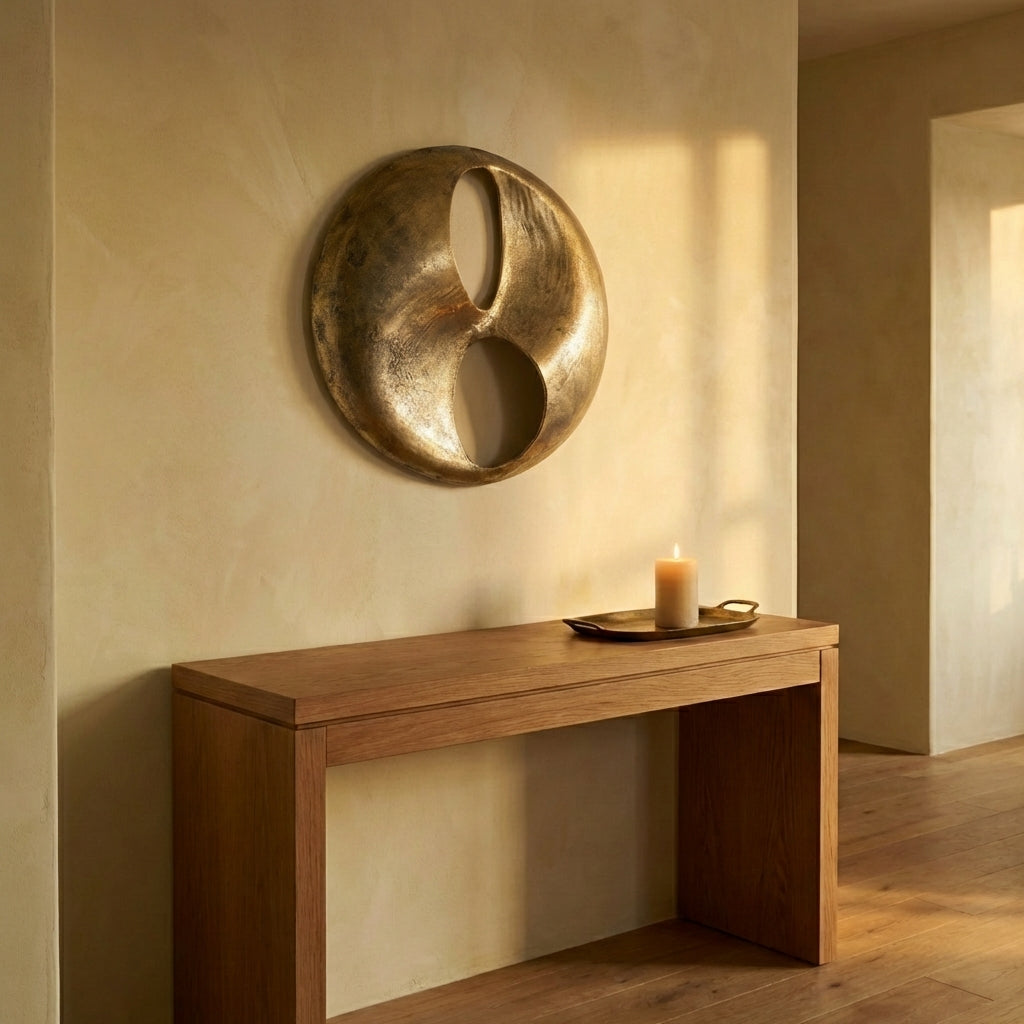 Deuie Brass casted alu wall panel rounded large