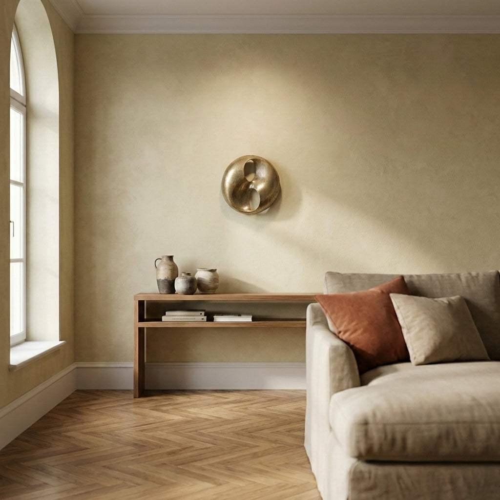 Deuie Brass casted alu wall panel rounded small
