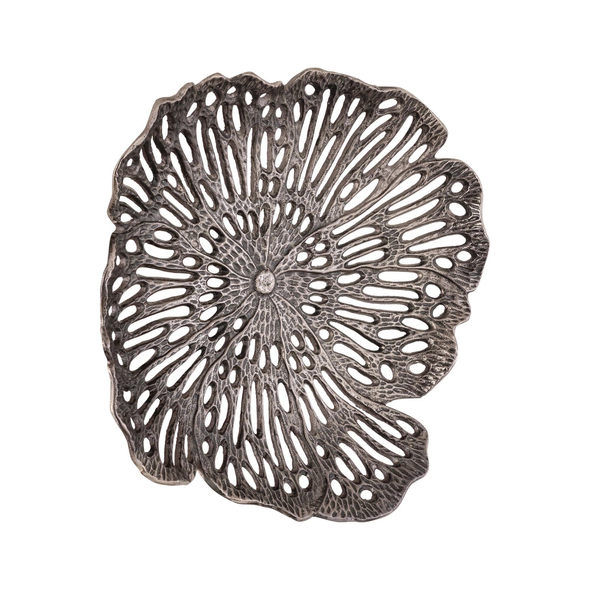 Ryhann Nickel casted alu flower wall deco bowl L