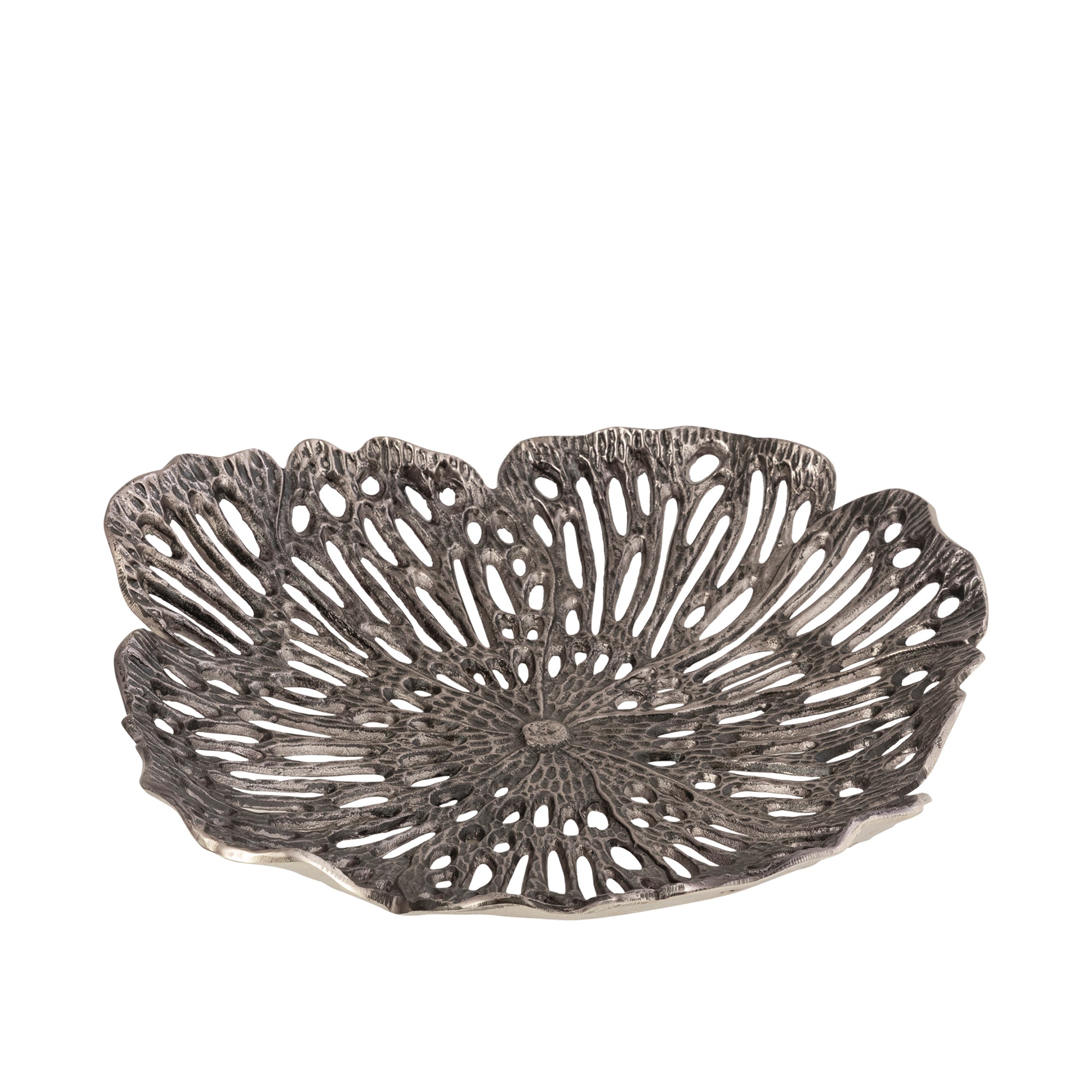 Ryhann Nickel casted alu flower wall deco bowl L