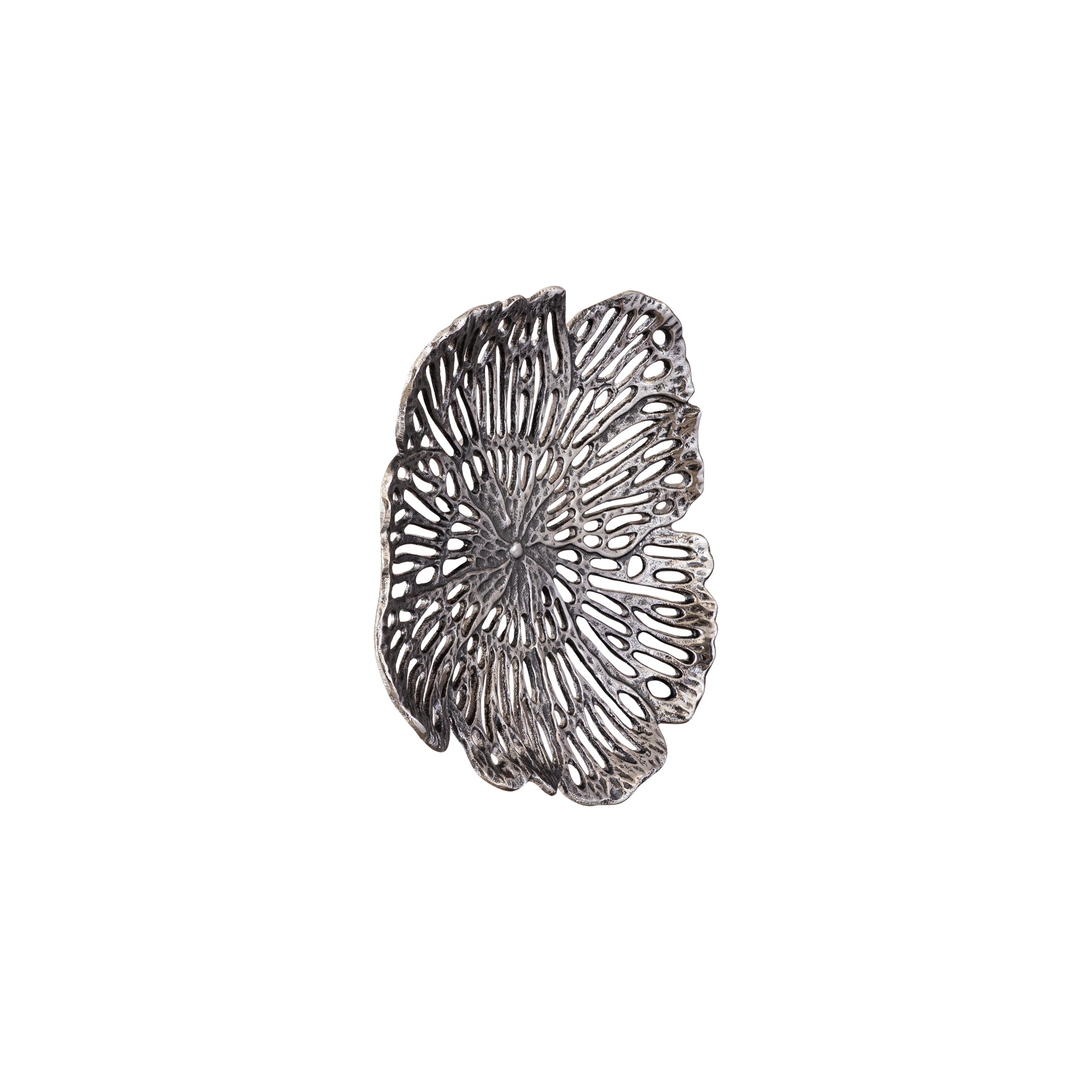 Ryhann Nickel casted alu flower wall deco bowl S