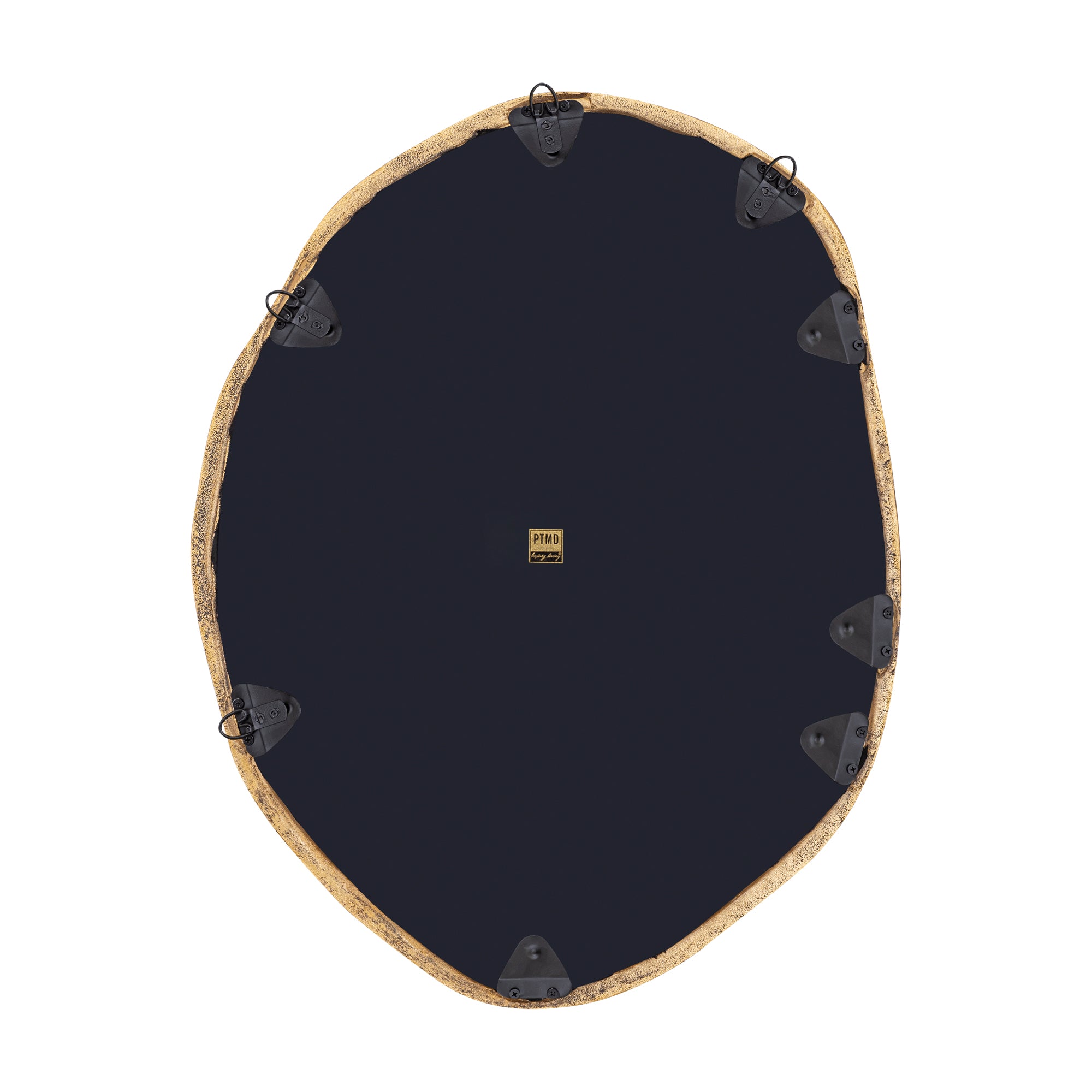 Paislie Brass organic shaped mirror round