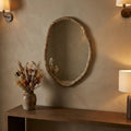 Miroir Paislie — Laiton Organique Rond