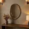 Paislie Brass organic shaped mirror round