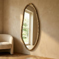 Miroir Paislie — Laiton Organique Ovale