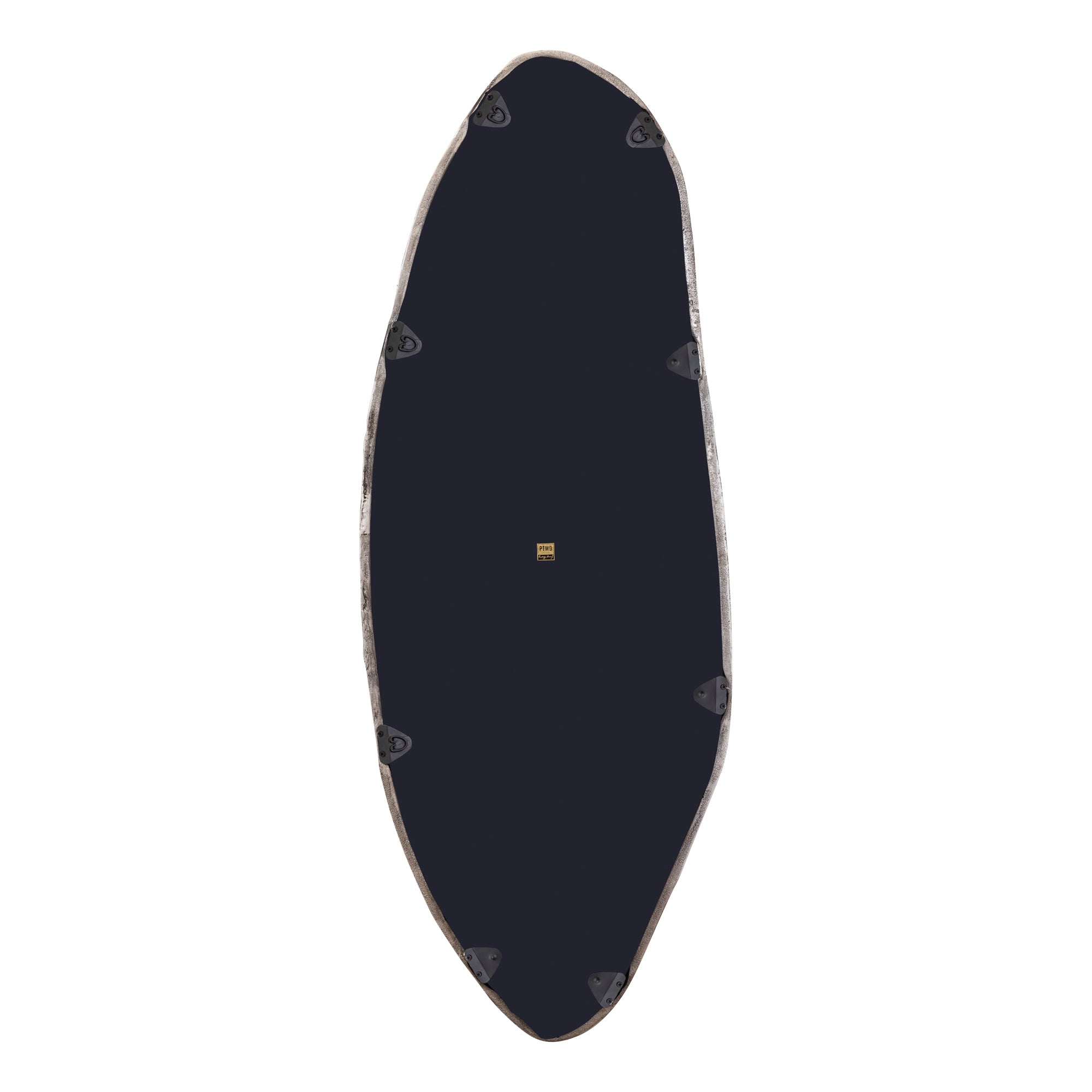 Paislie Nickel organic shaped mirror oval