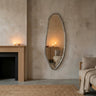 Paislie Nickel organic shaped mirror oval