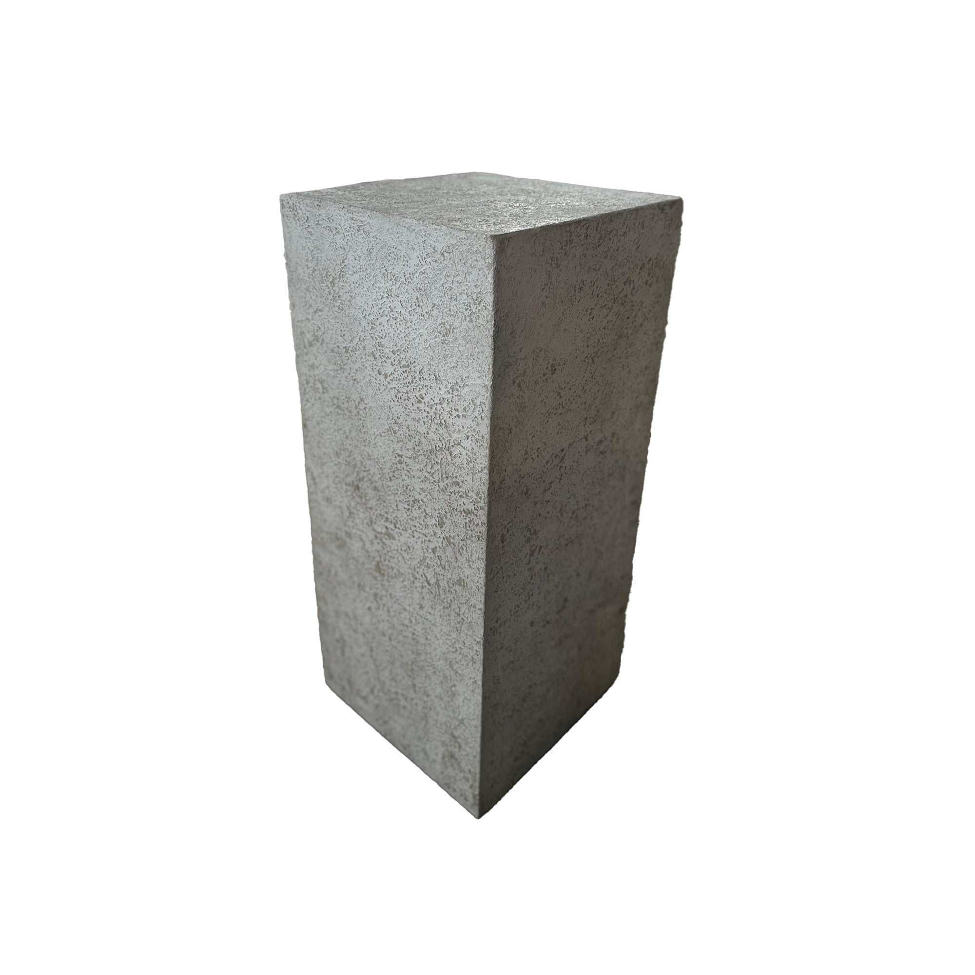 Laina White square GRC pedestal high