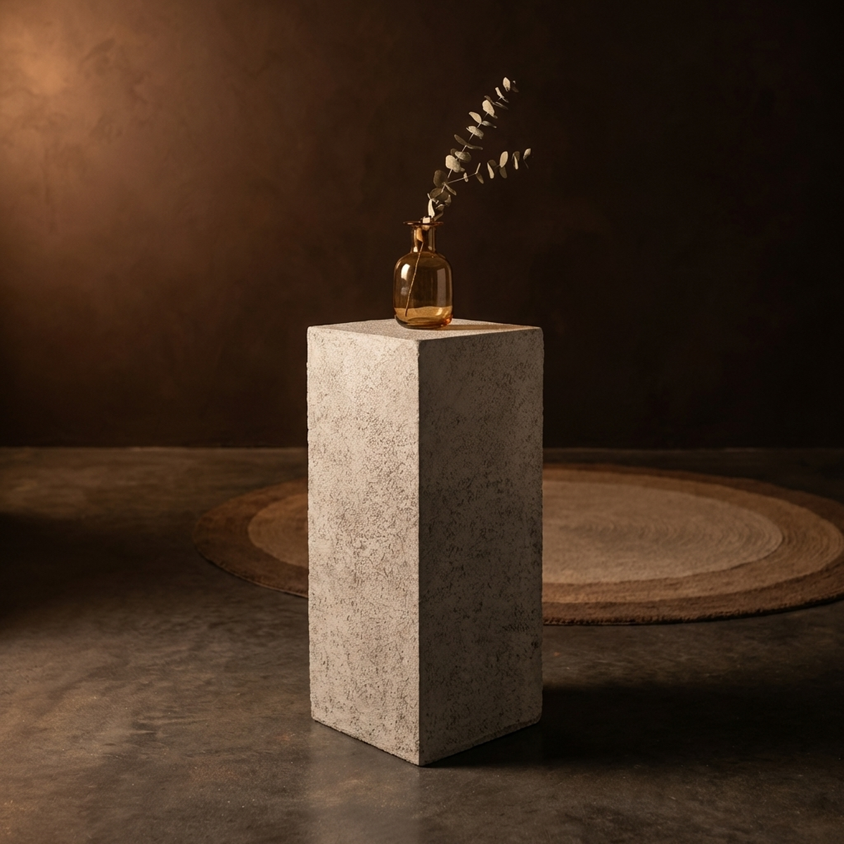 Piédestal Laina — Blanc Carré Grc Haut — Vue lifestyle