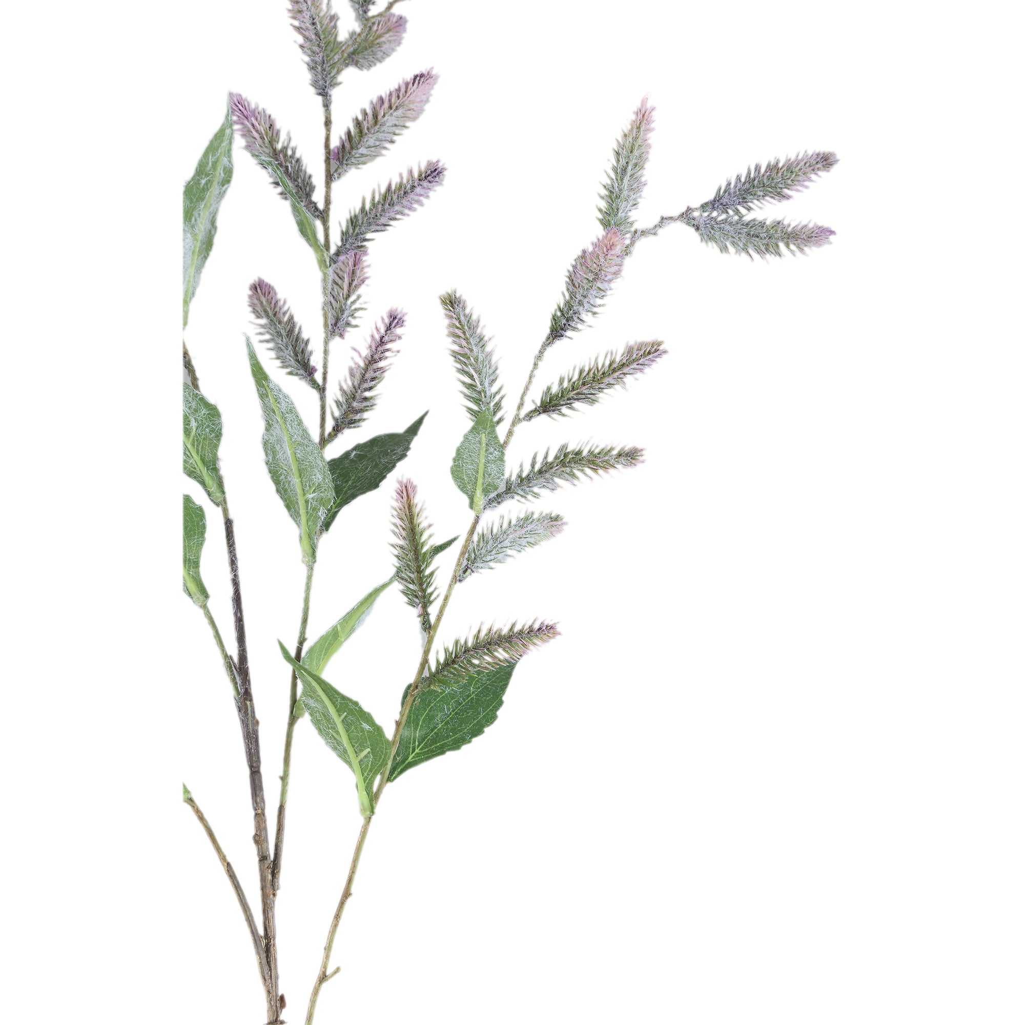 Dried Twig Purple long thistle spray with leaves Violet — Branche artificielle — vue 2 | Häus