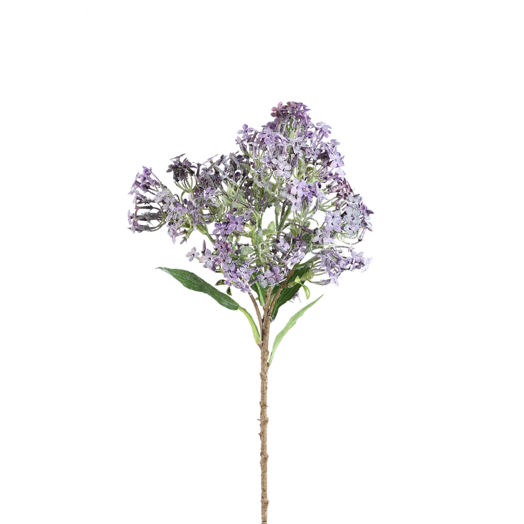 Dried Twig Purple little flower spray with leaves Violet — Branche artificielle — Branche artificielle design premium | Häus
