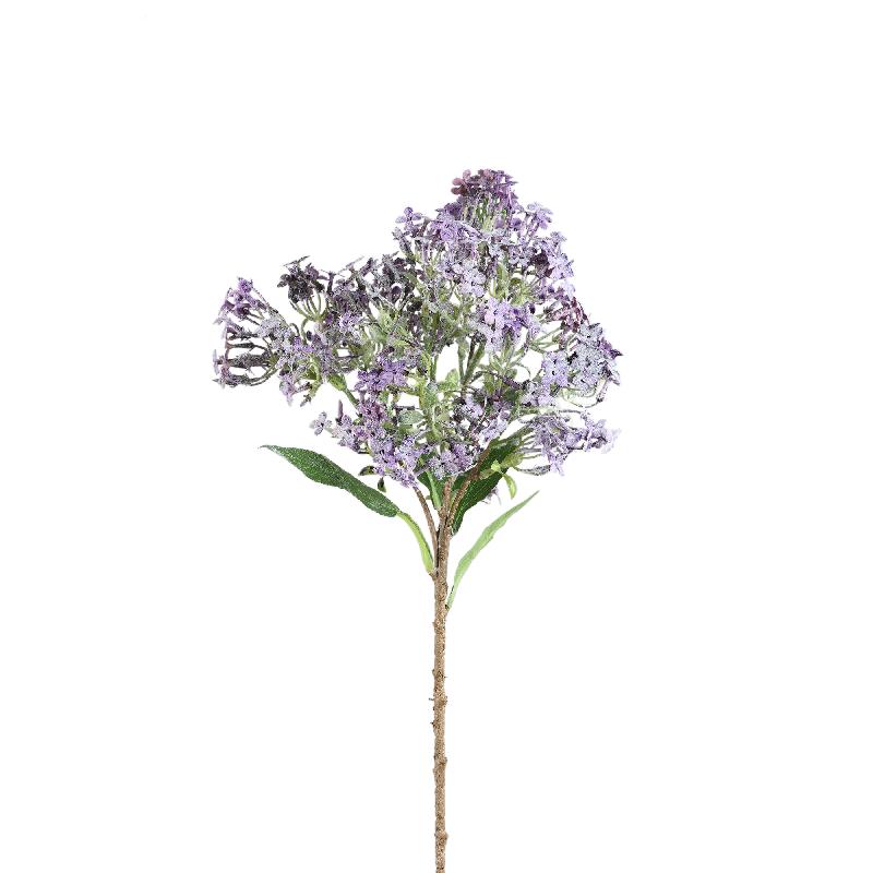 Dried Twig Purple little flower spray with leaves Violet — Branche artificielle — vue 3 | Häus