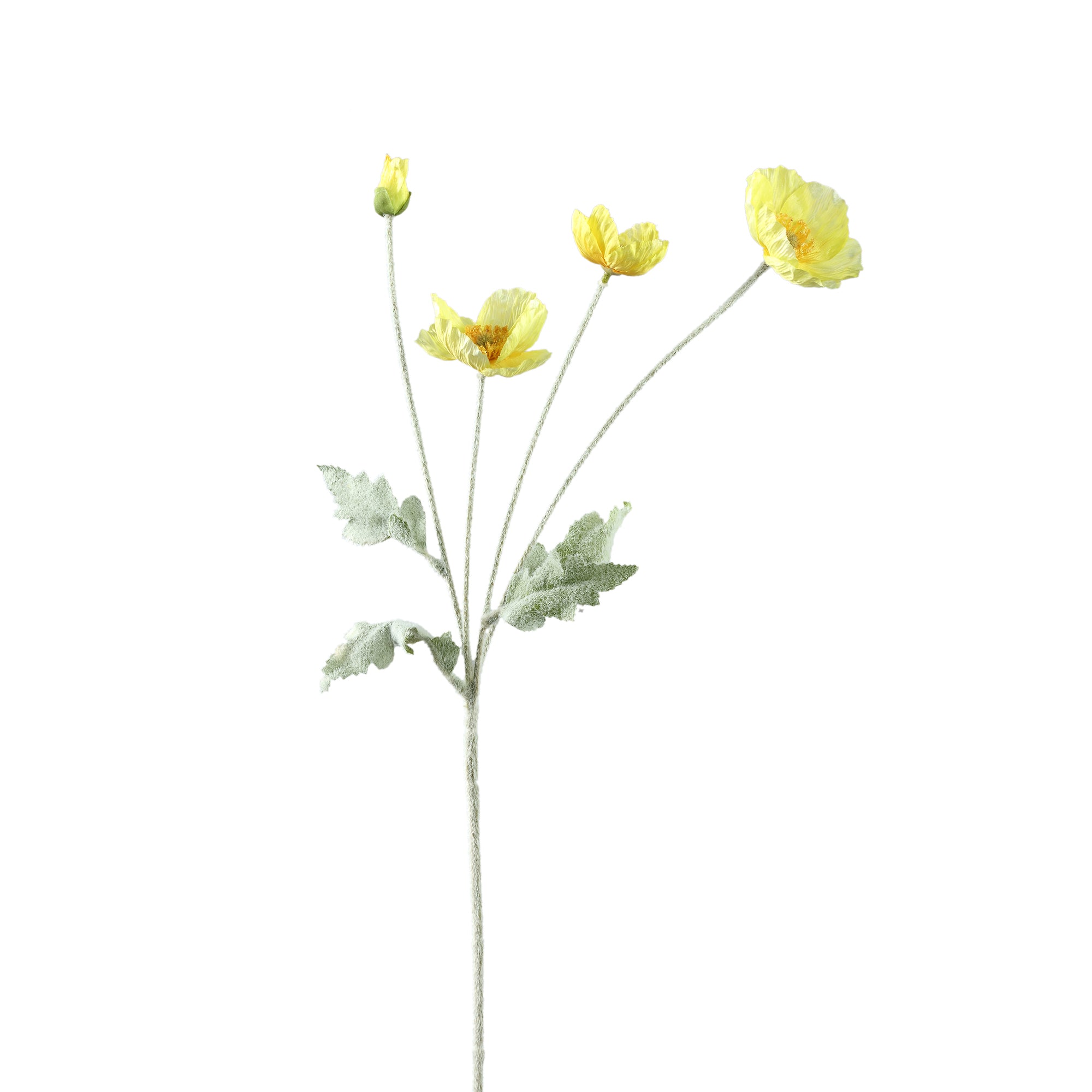 Poppy Flower Yellow poppy spray Jaune — Fleur artificielle — Fleur artificielle design premium | Häus