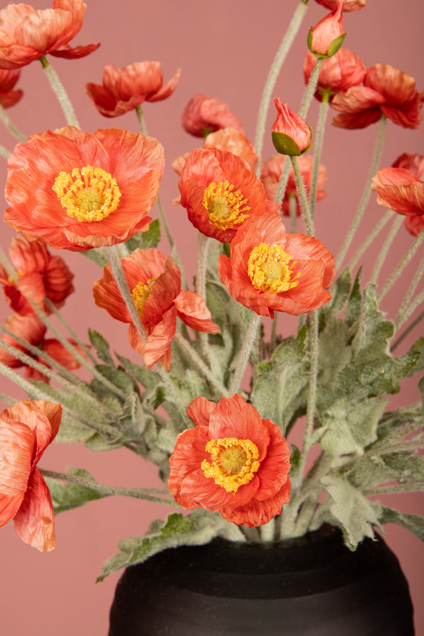 Poppy Flower Salmon Orange poppy spray Orange — Fleur artificielle — vue 3 | Häus