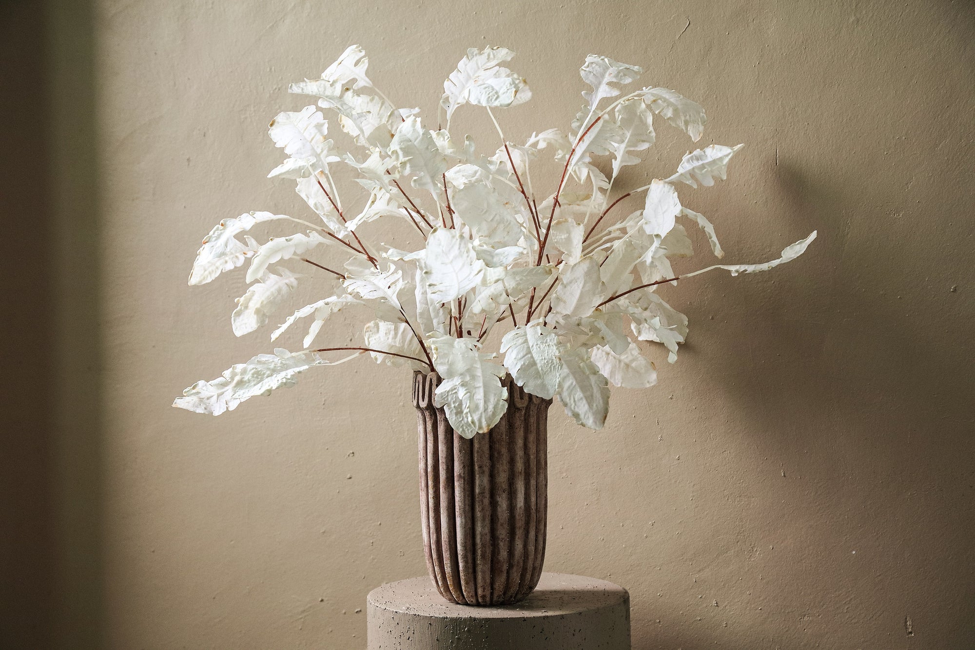 Leaves Plant Cream chrysanthemum leaf spray Crème — Feuille artificielle — vue 3 | Häus