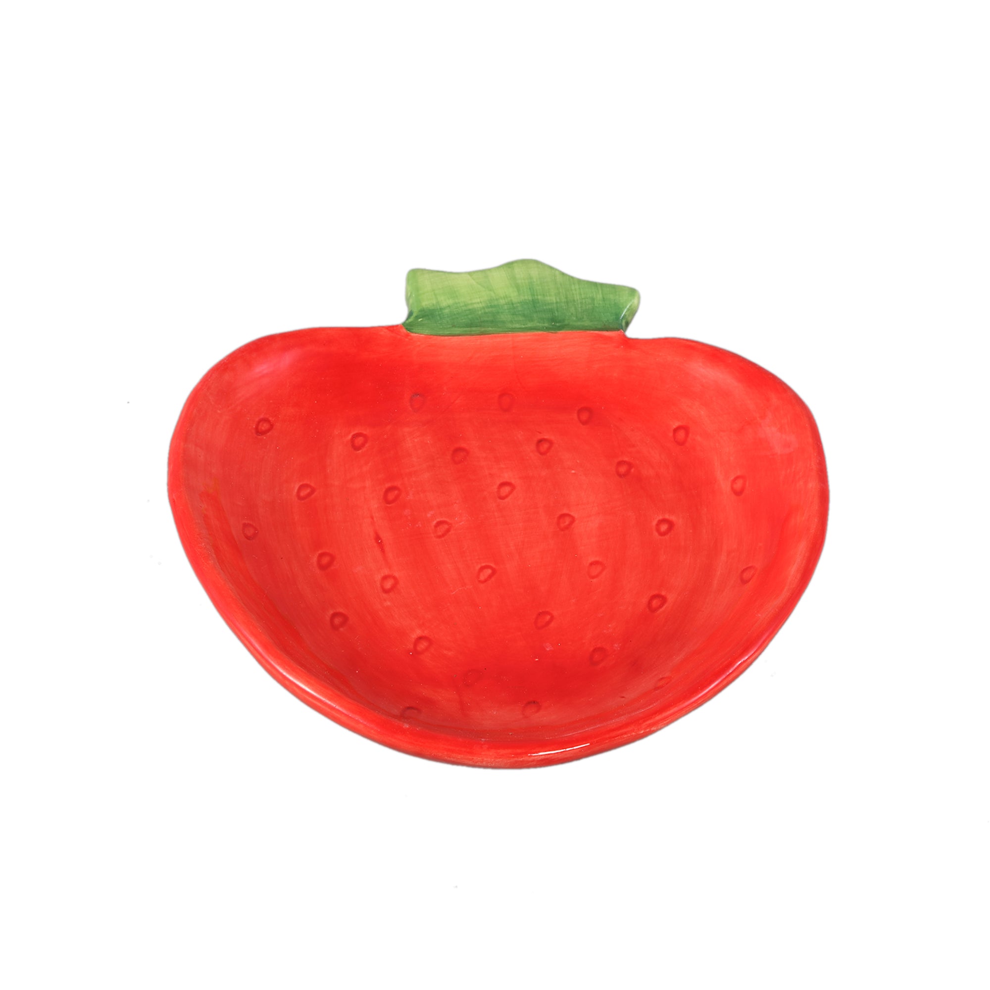 Fruity Red ceramic strawberry plate L