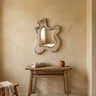 Hyro Natural teak wood organic mirror