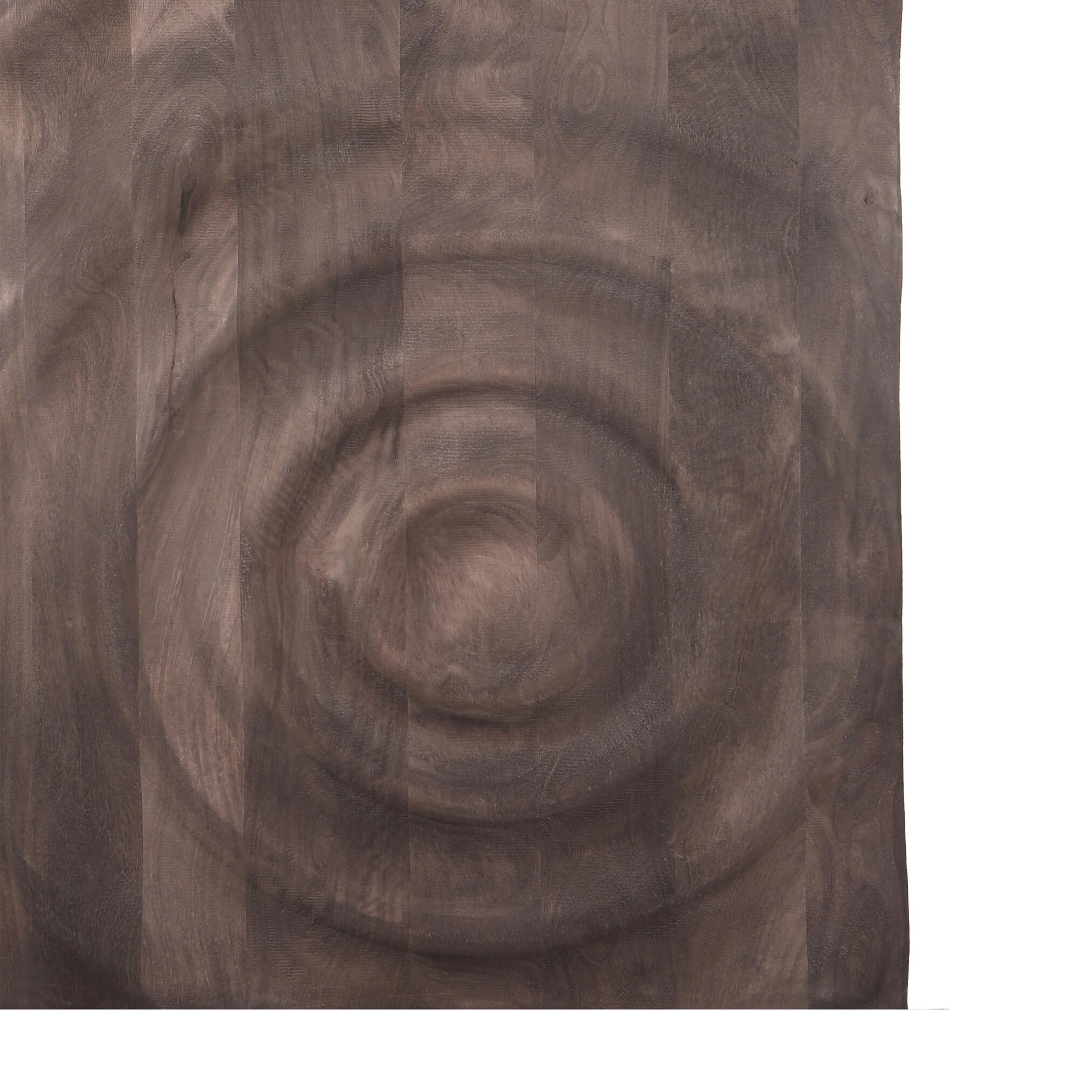 Mattin Brown mango wood circle wall panel rect