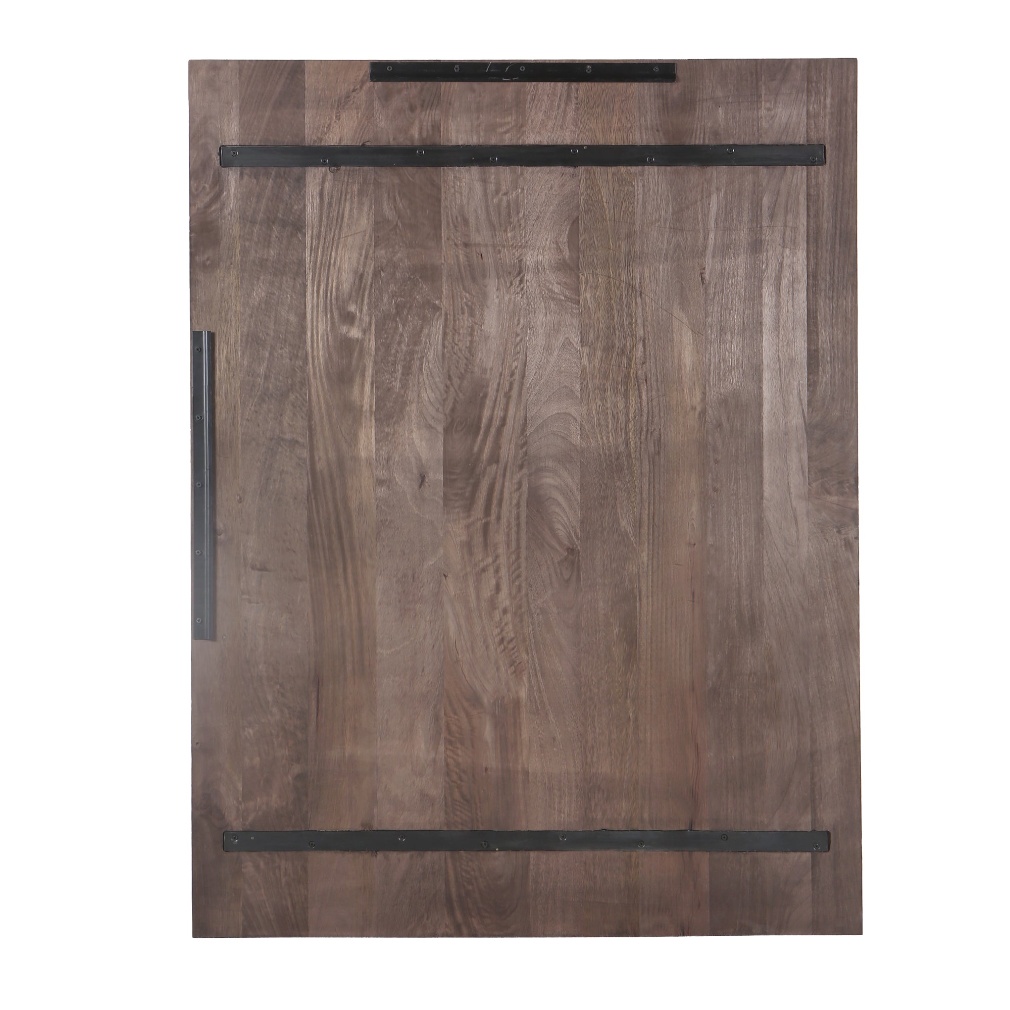 Mattin Brown mango wood circle wall panel rect